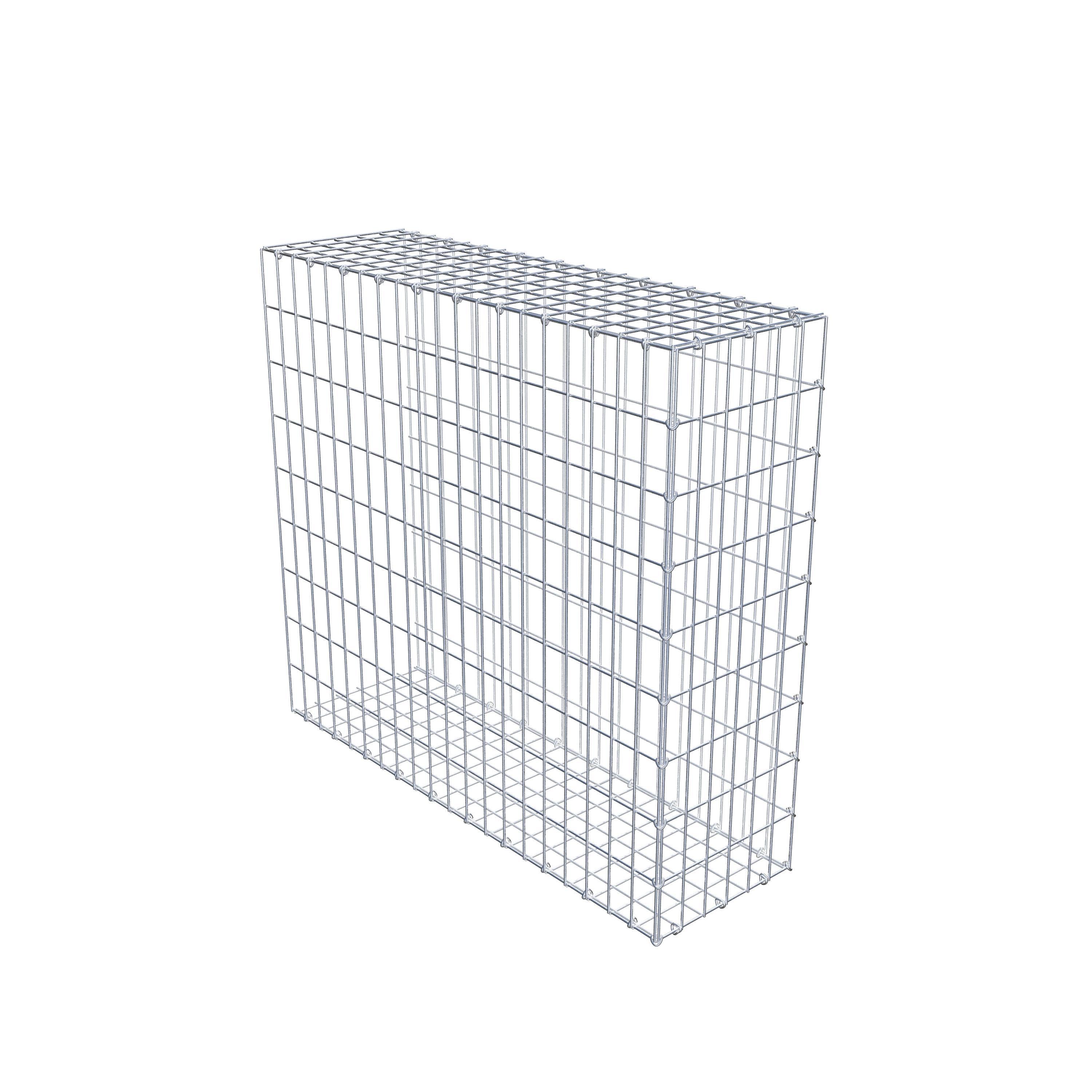 Gabion monté type 2 100 cm x 90 cm x 30 cm, maille 5 cm x 10 cm, anneau en C