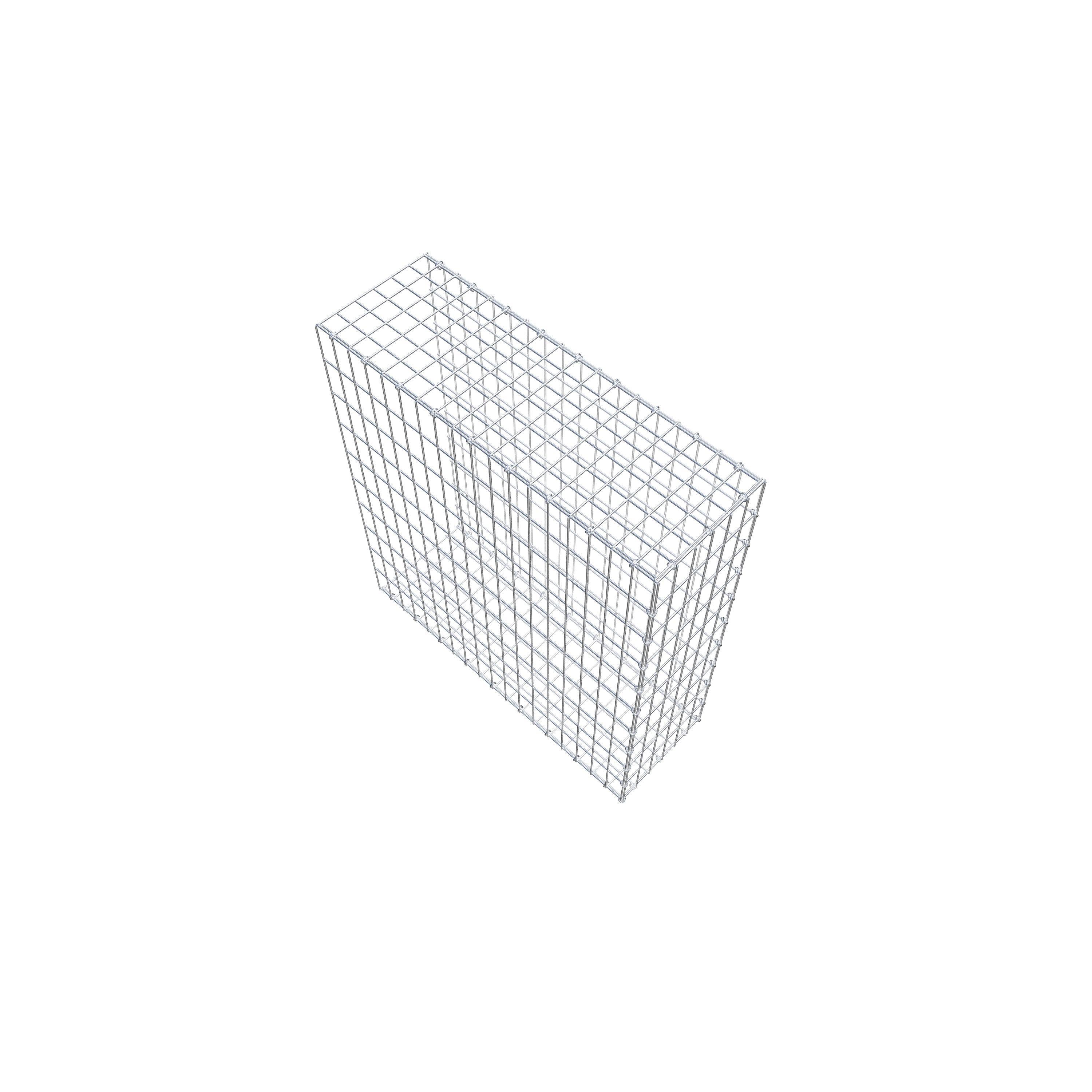 Gabion monté type 2 100 cm x 90 cm x 30 cm, maille 5 cm x 10 cm, anneau en C