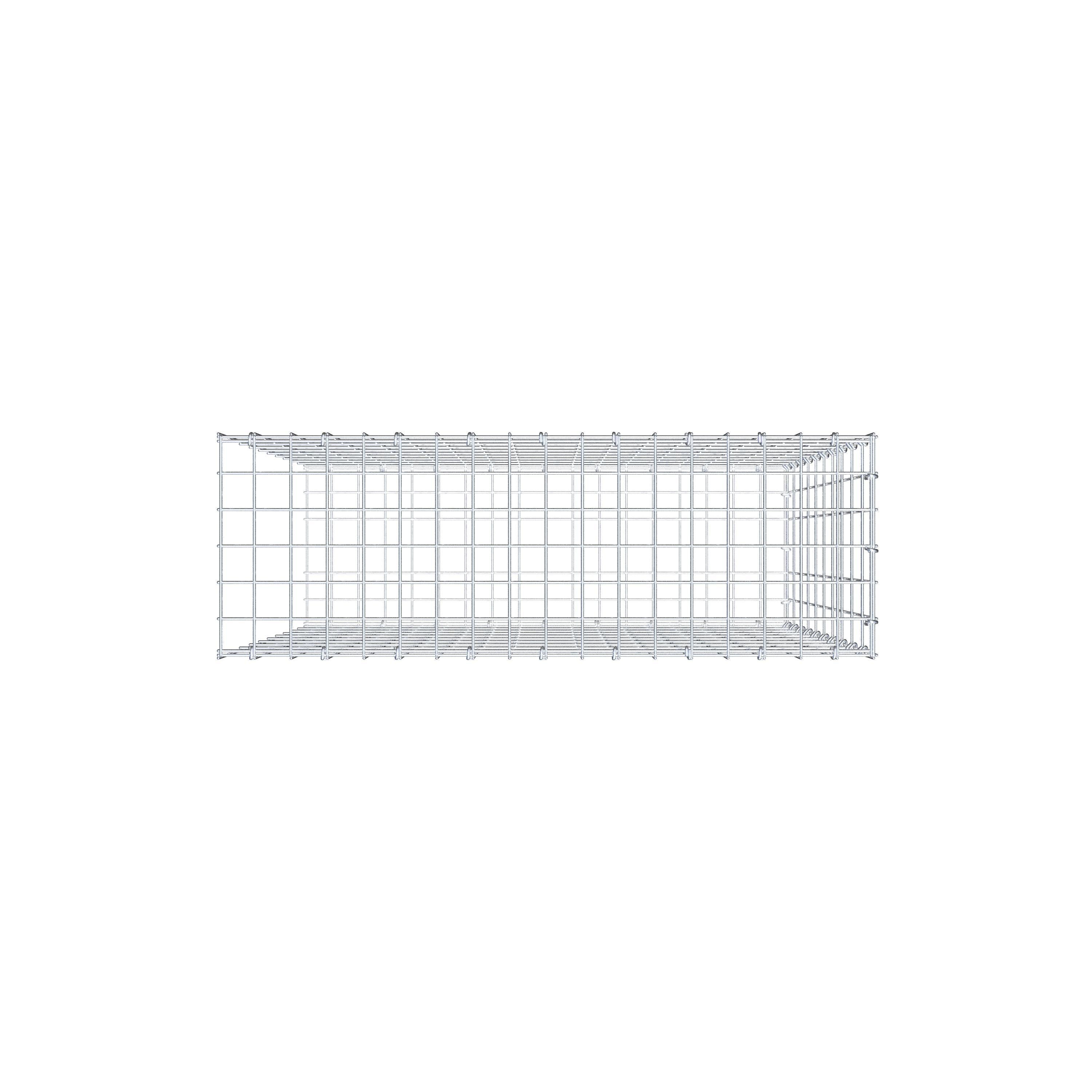 Gabion monté type 2 100 cm x 90 cm x 30 cm, maille 5 cm x 10 cm, anneau en C