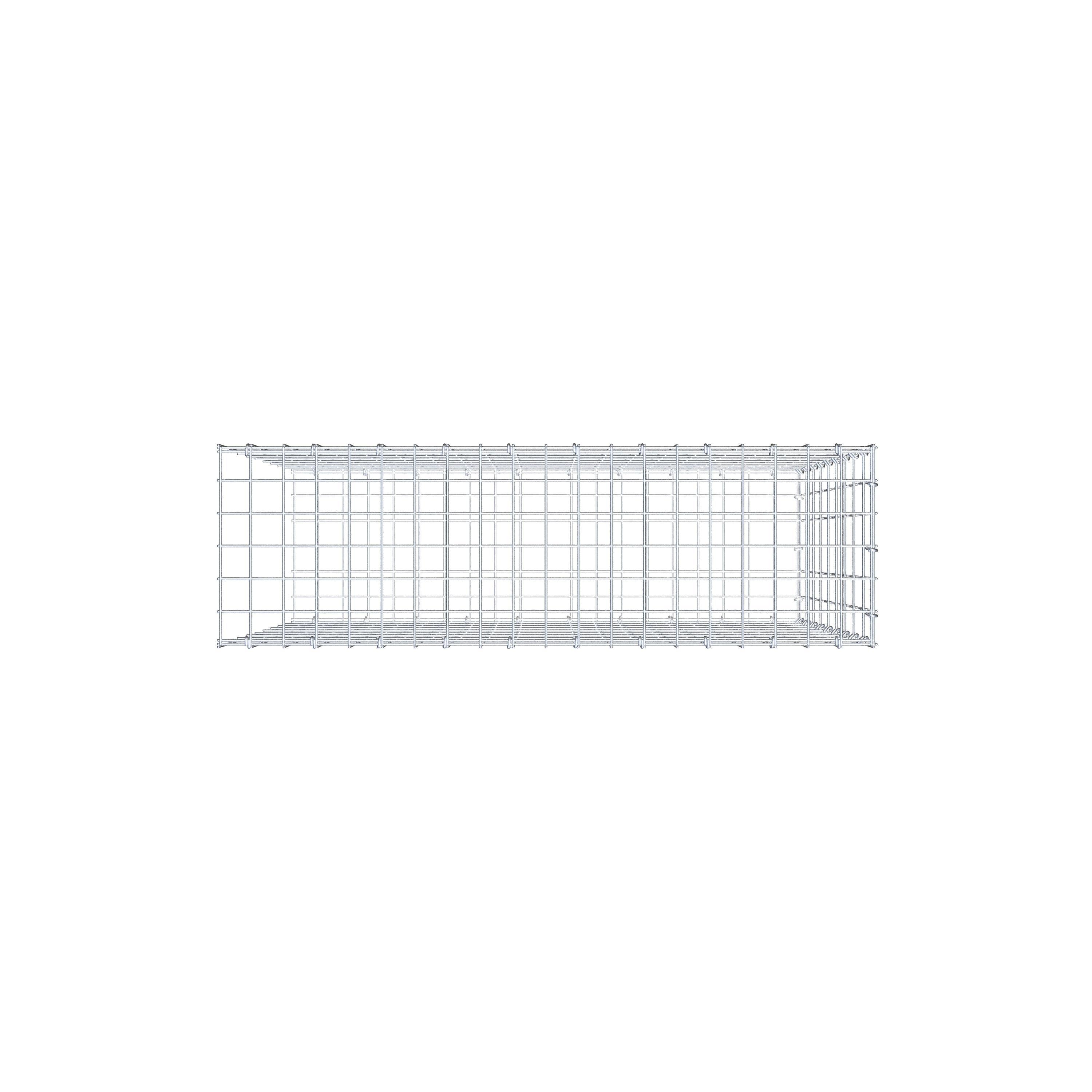 Gabion monté type 2 100 cm x 90 cm x 30 cm, maille 5 cm x 10 cm, anneau en C