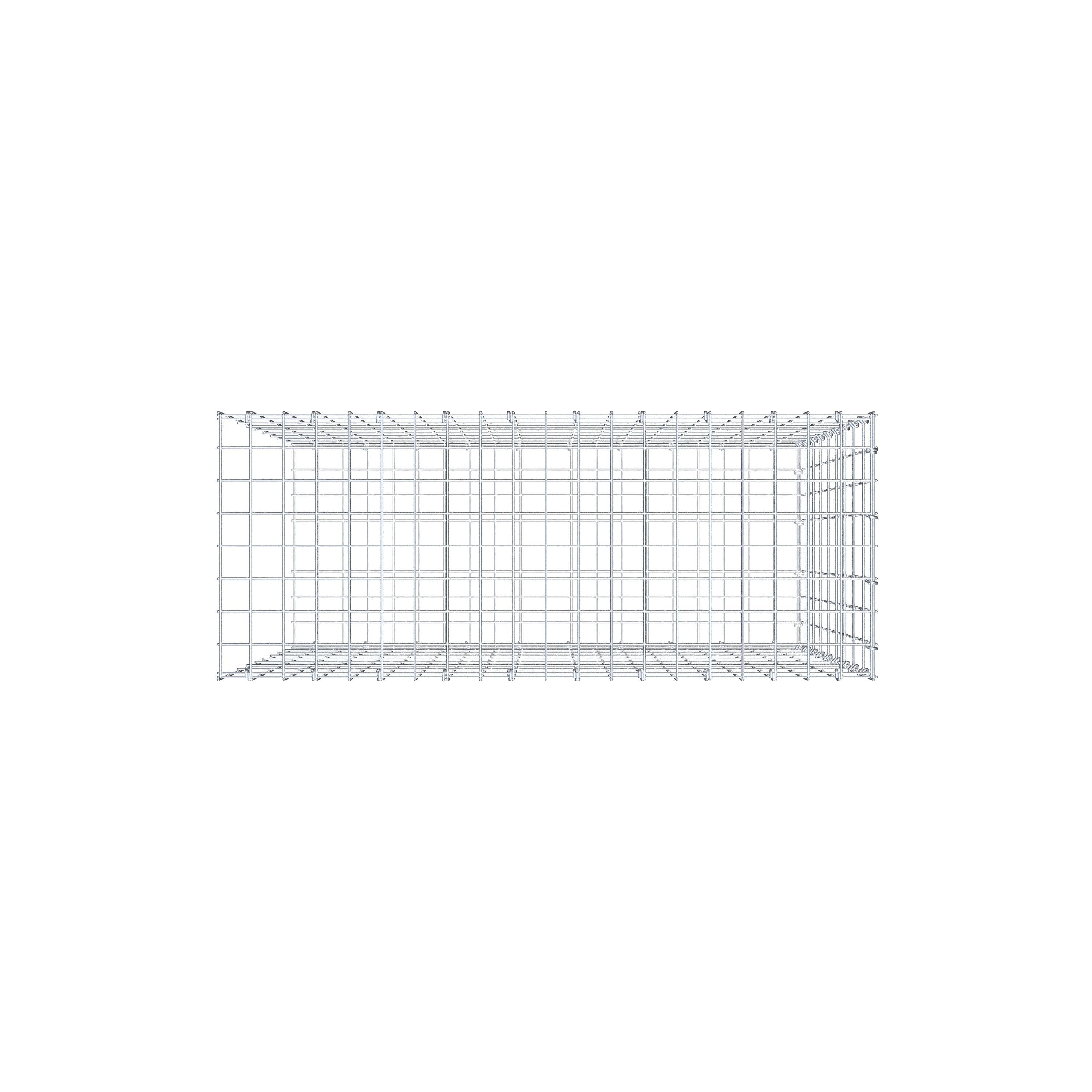 Anbaugabione Typ 2 100 cm x 90 cm x 40 cm, Maschenweite 5 cm x 10 cm, C-Ring