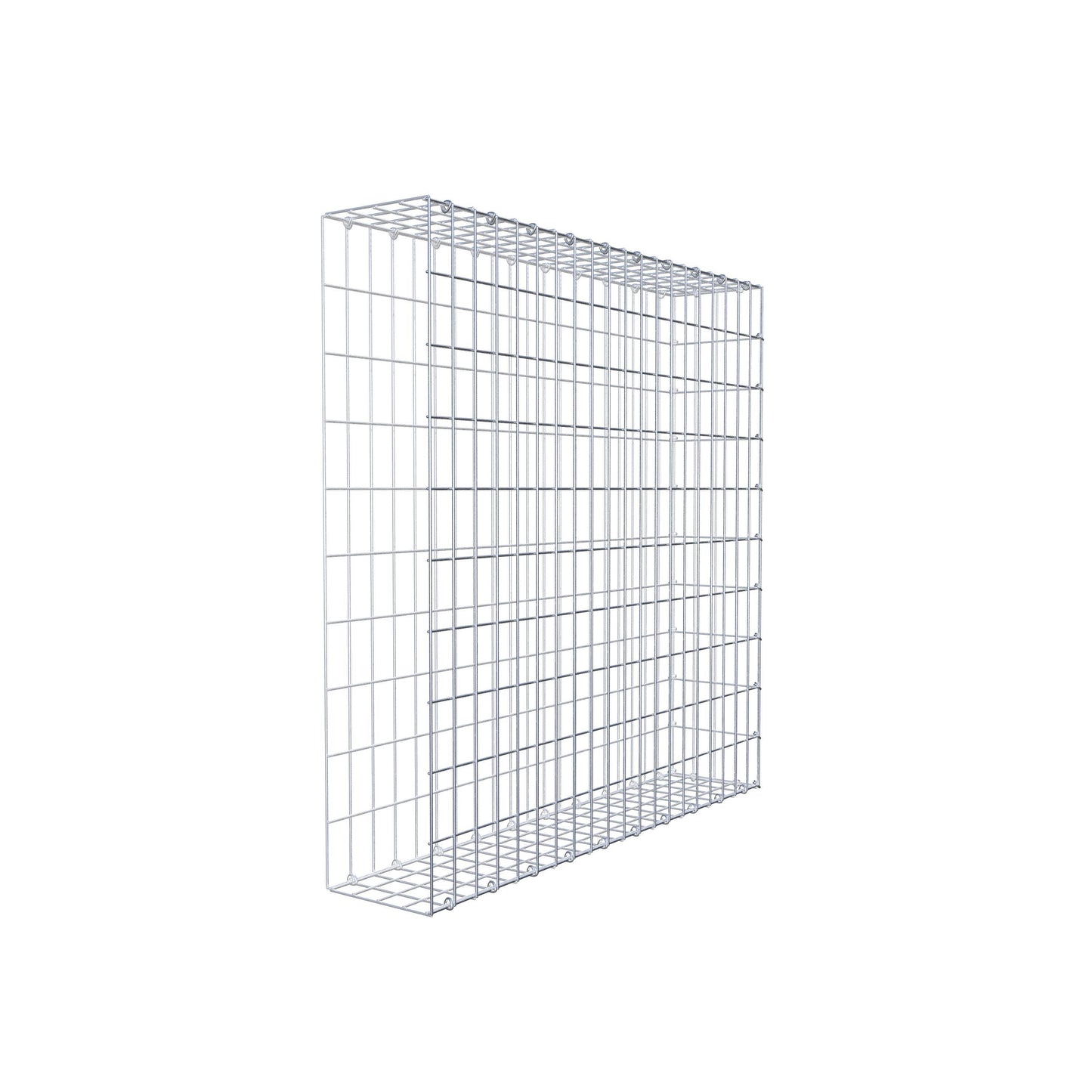 Mounted gabion type 2 100 cm x 100 cm x 20 cm, mesh size 5 cm x 10 cm, C-ring