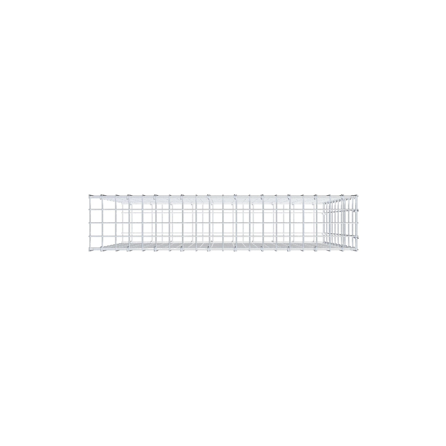 Mounted gabion type 2 100 cm x 100 cm x 20 cm, mesh size 5 cm x 10 cm, C-ring