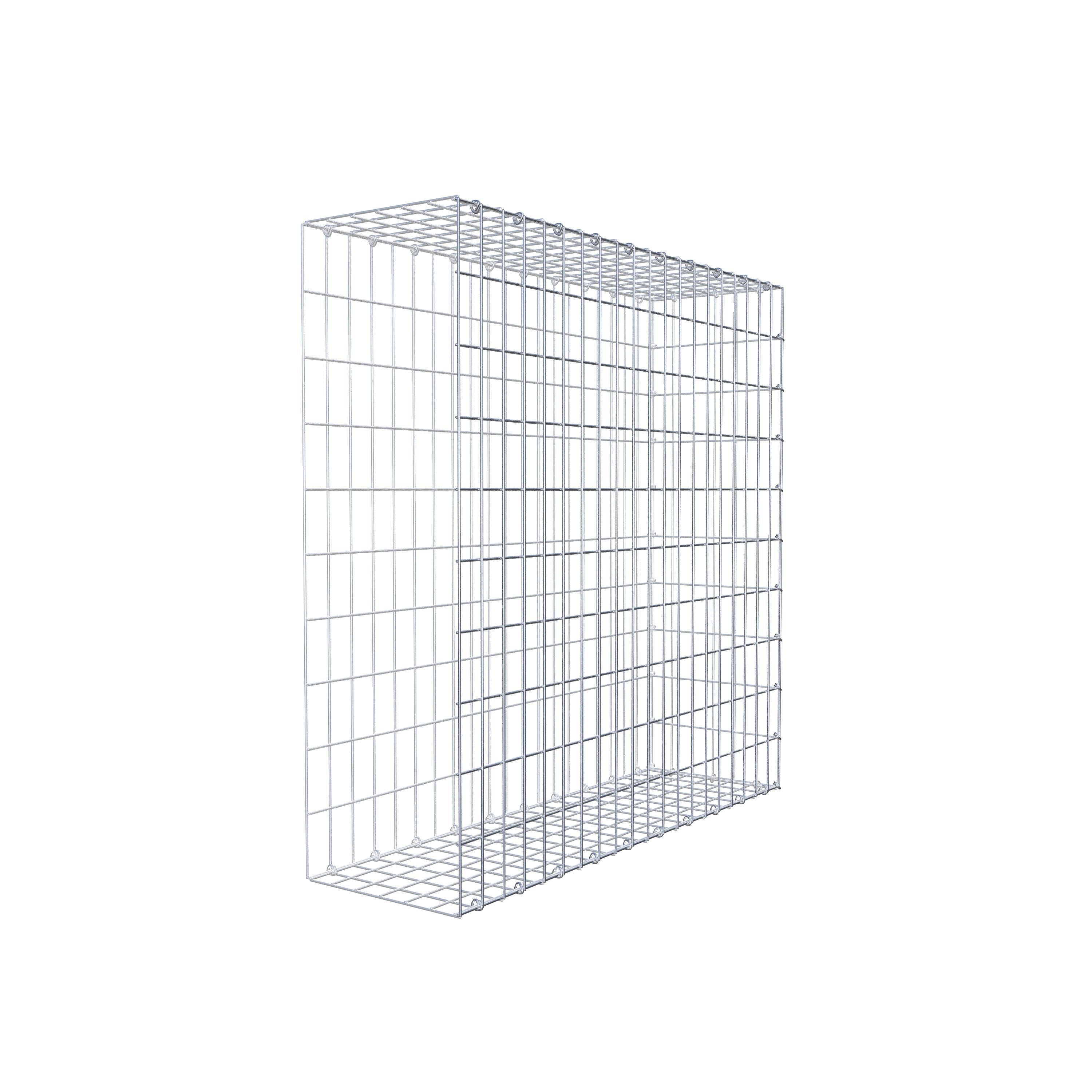 Gabion monté type 2 100 cm x 100 cm x 30 cm, maille 5 cm x 10 cm, anneau en C