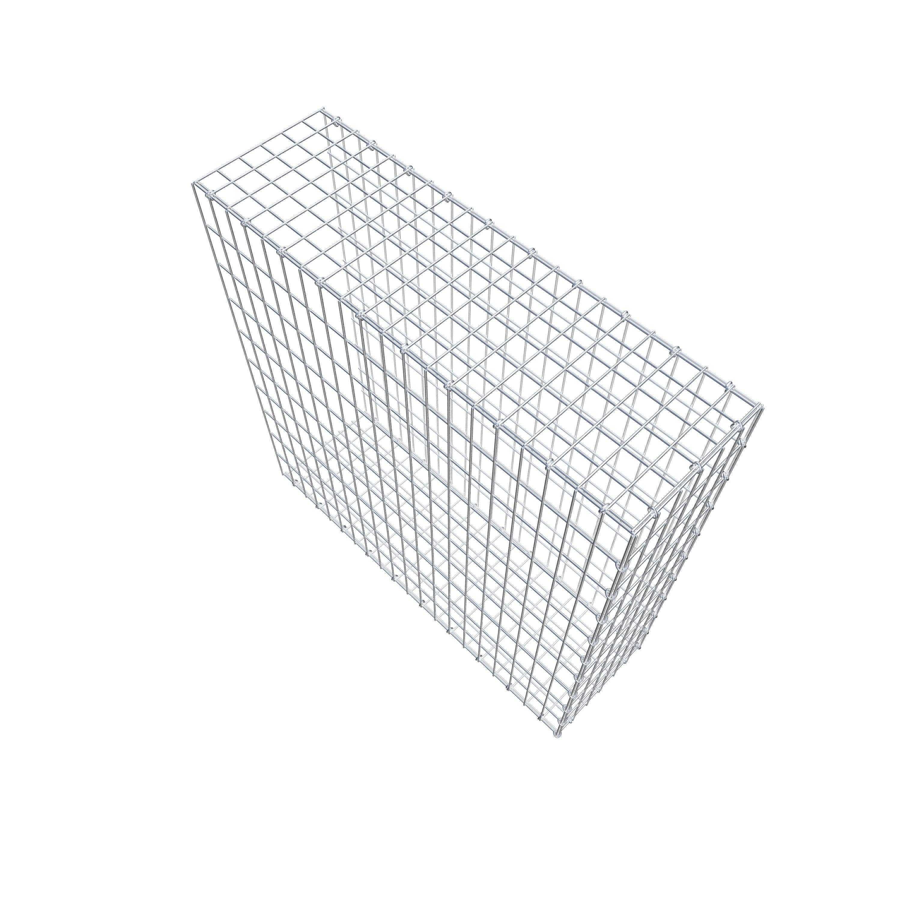 Gabion monté type 2 100 cm x 100 cm x 30 cm, maille 5 cm x 10 cm, anneau en C