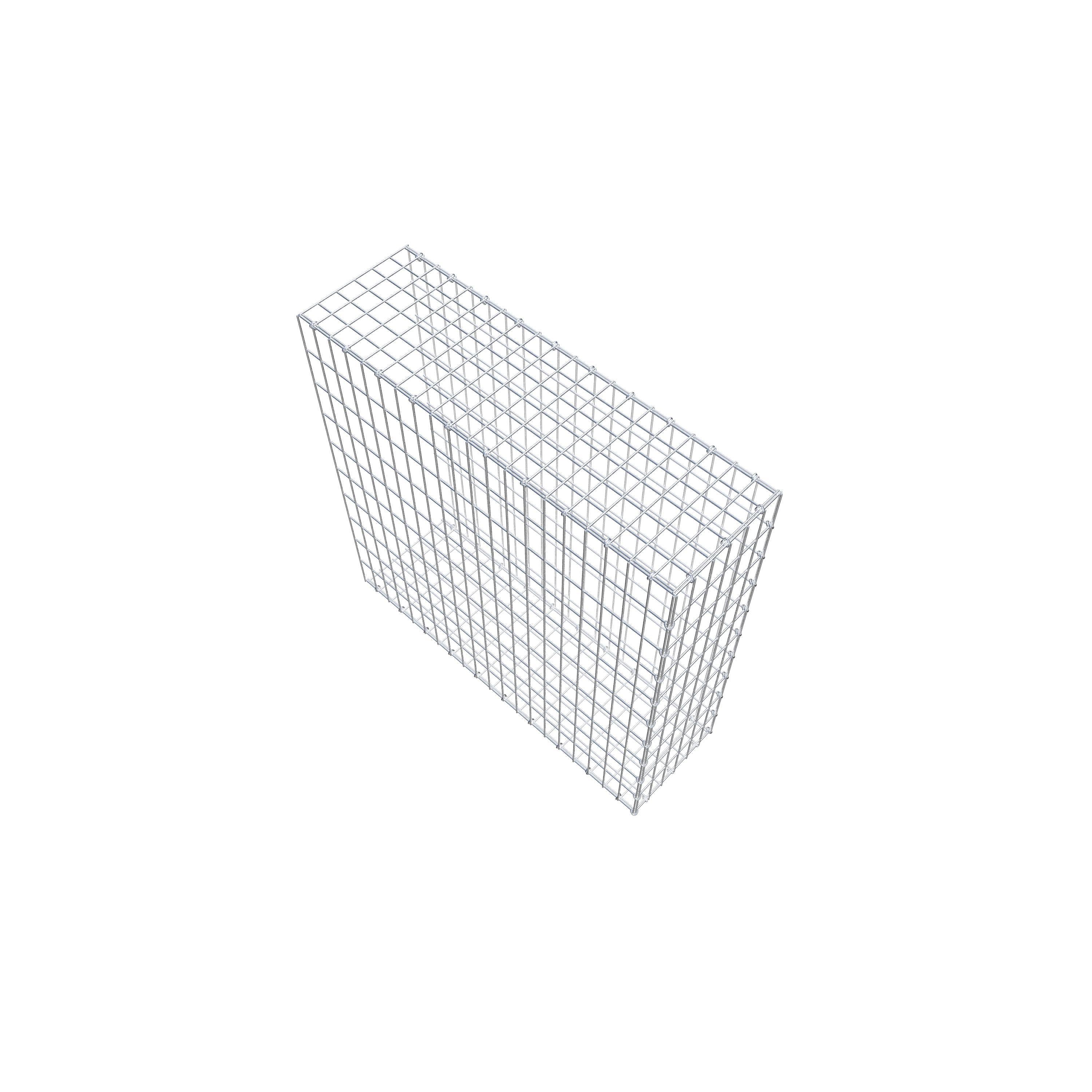 Gabion monté type 2 100 cm x 100 cm x 30 cm, maille 5 cm x 10 cm, anneau en C