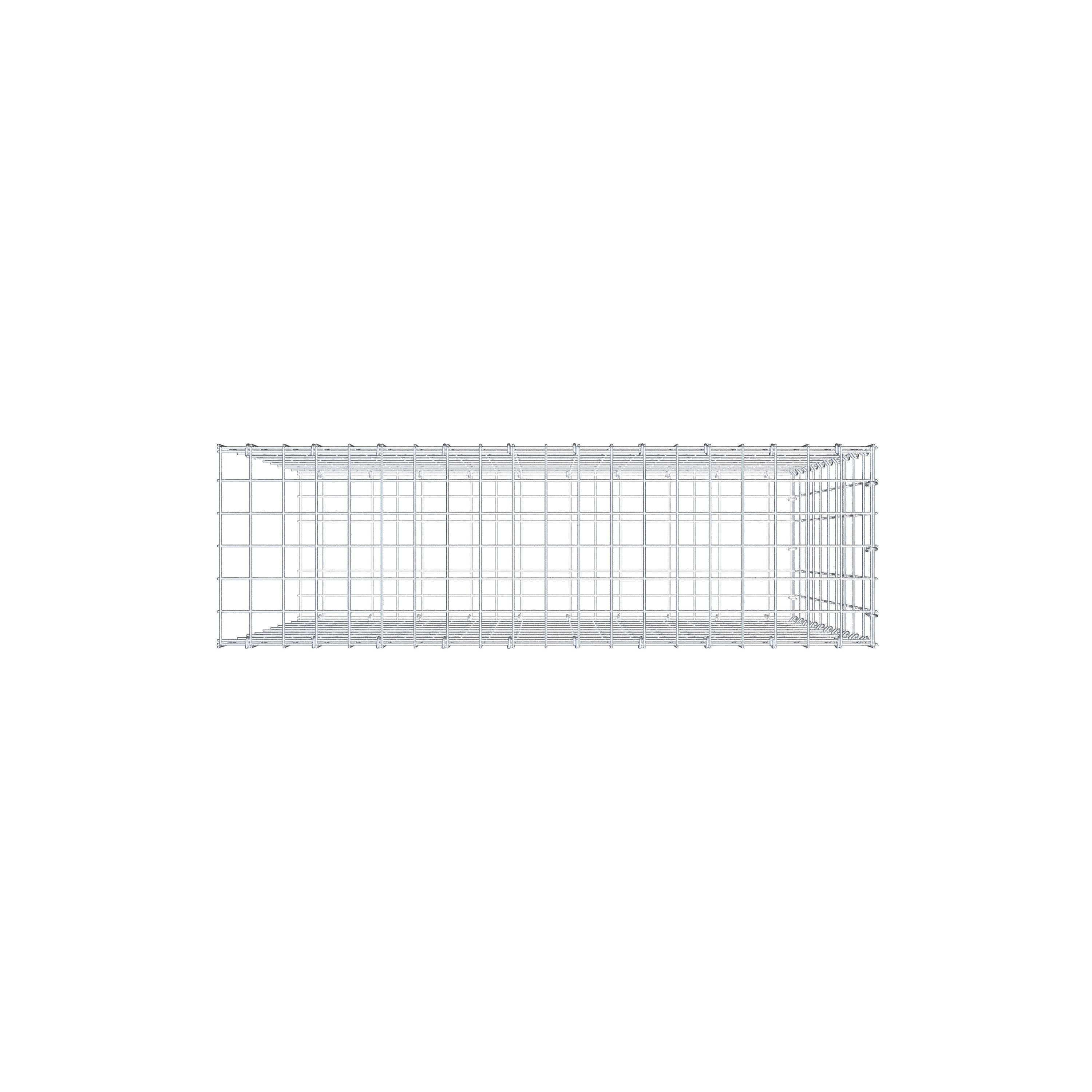 Gabion monté type 2 100 cm x 100 cm x 30 cm, maille 5 cm x 10 cm, anneau en C