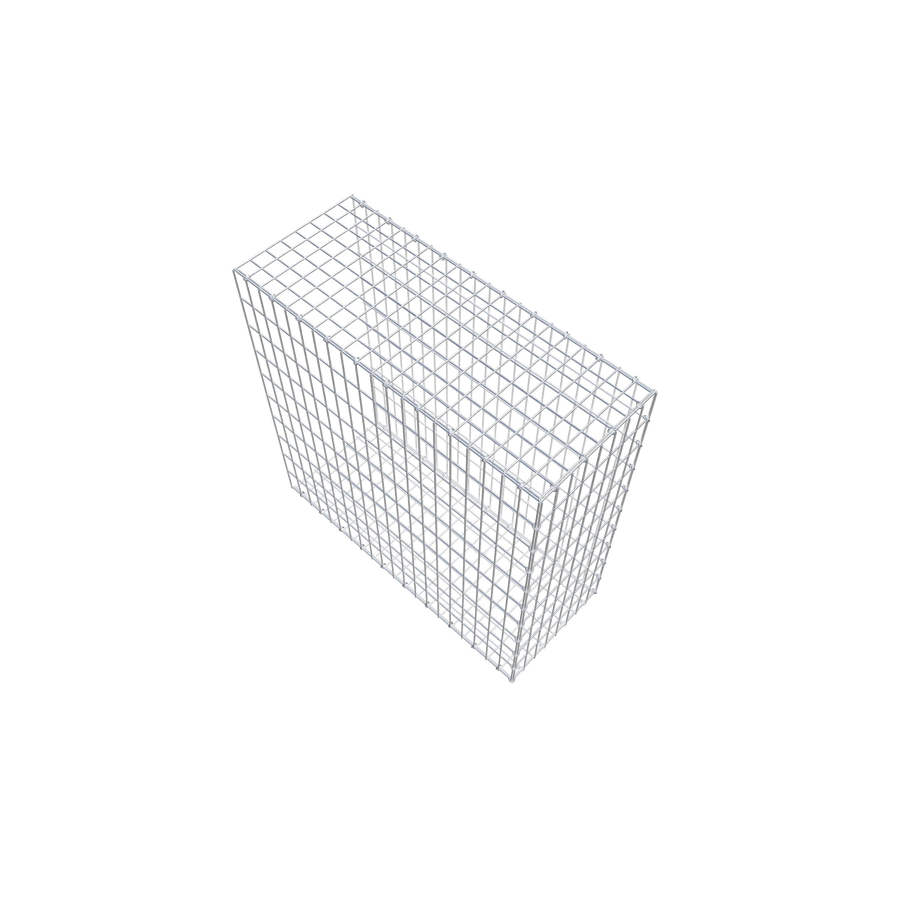 Gabion monté type 2 100 cm x 100 cm x 40 cm, maille 5 cm x 10 cm, anneau en C