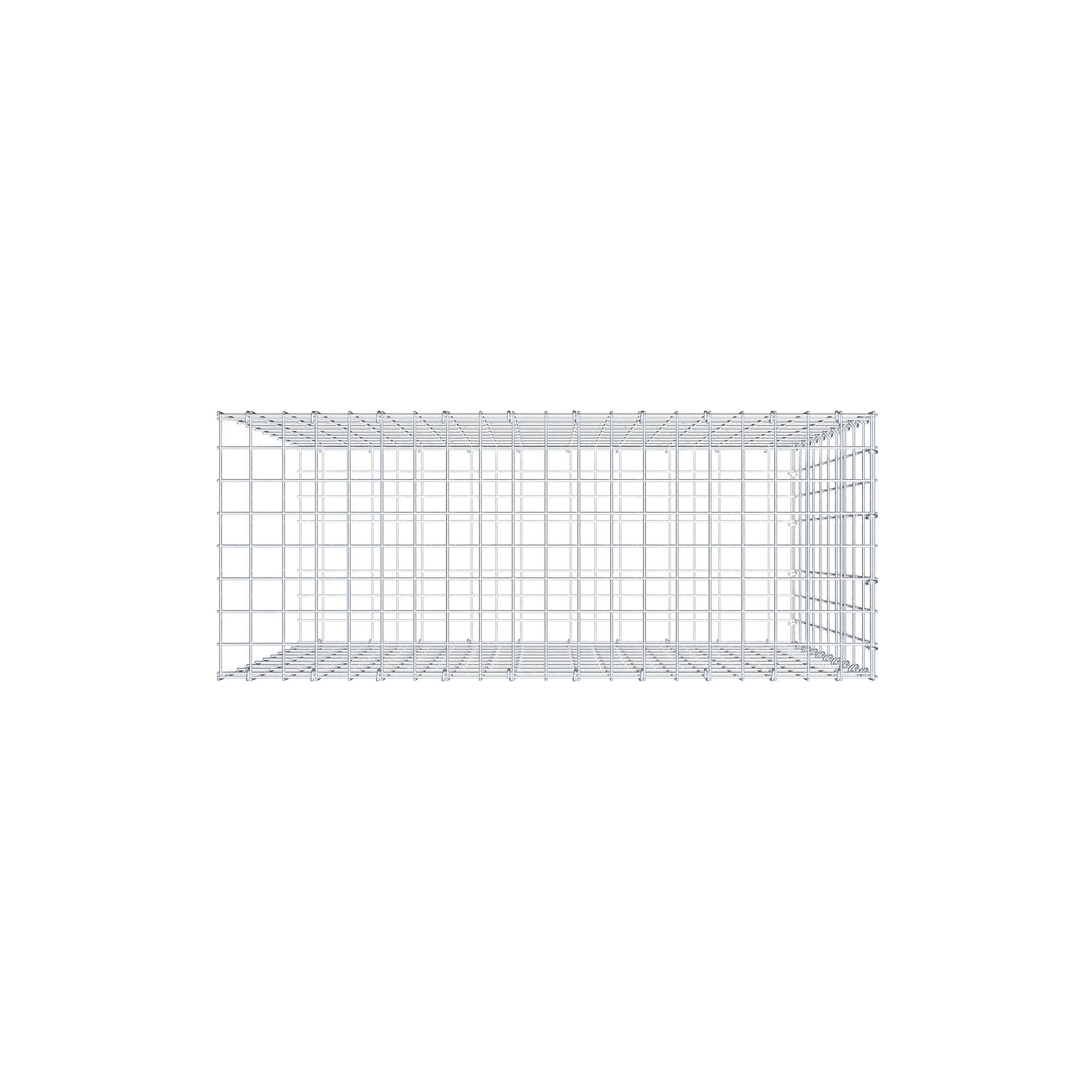 Gabion monté type 2 100 cm x 100 cm x 40 cm, maille 5 cm x 10 cm, anneau en C