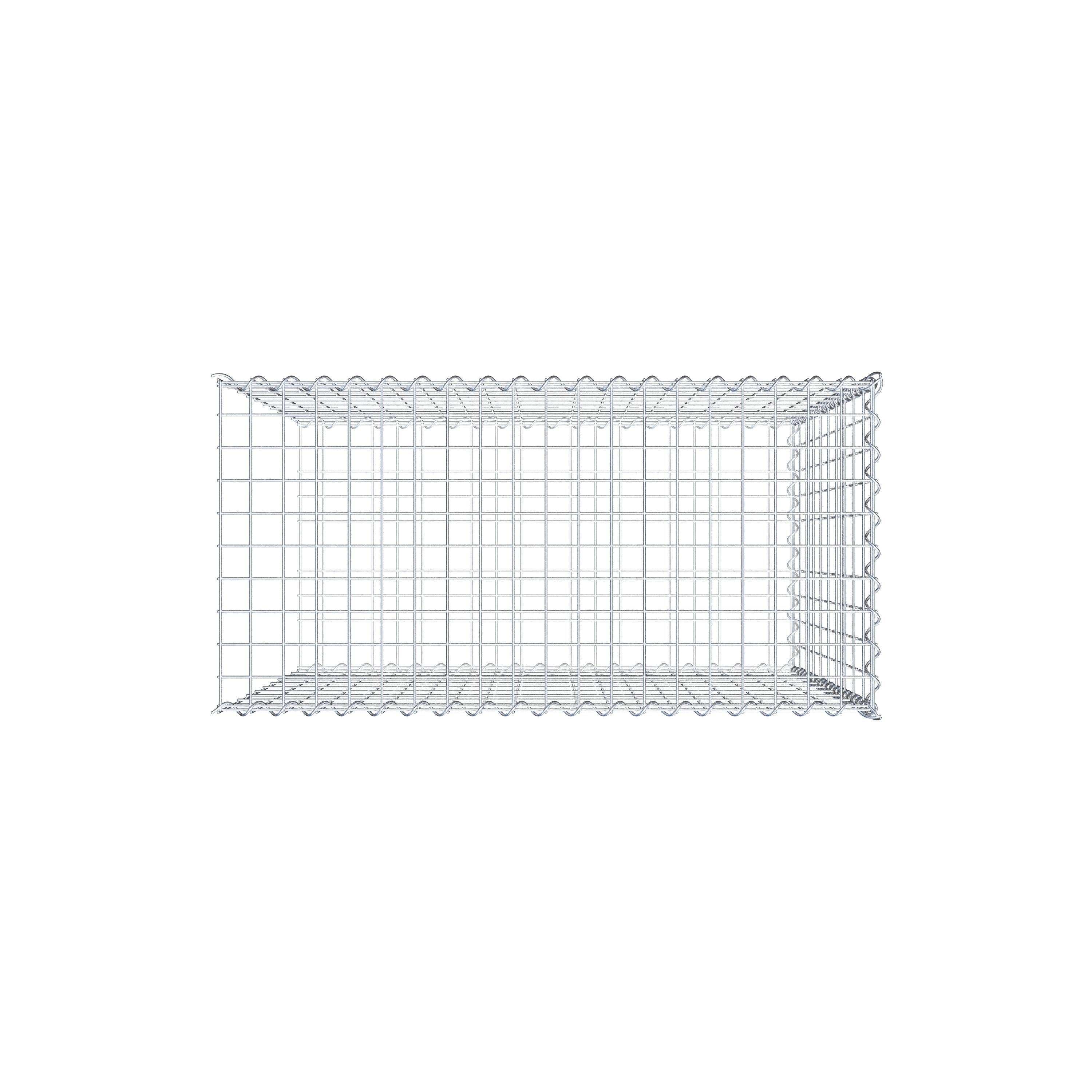 Gabion sur toile type 2 100 cm x 100 cm x 50 cm (L x H x P), maille 5 cm x 10 cm, spirale