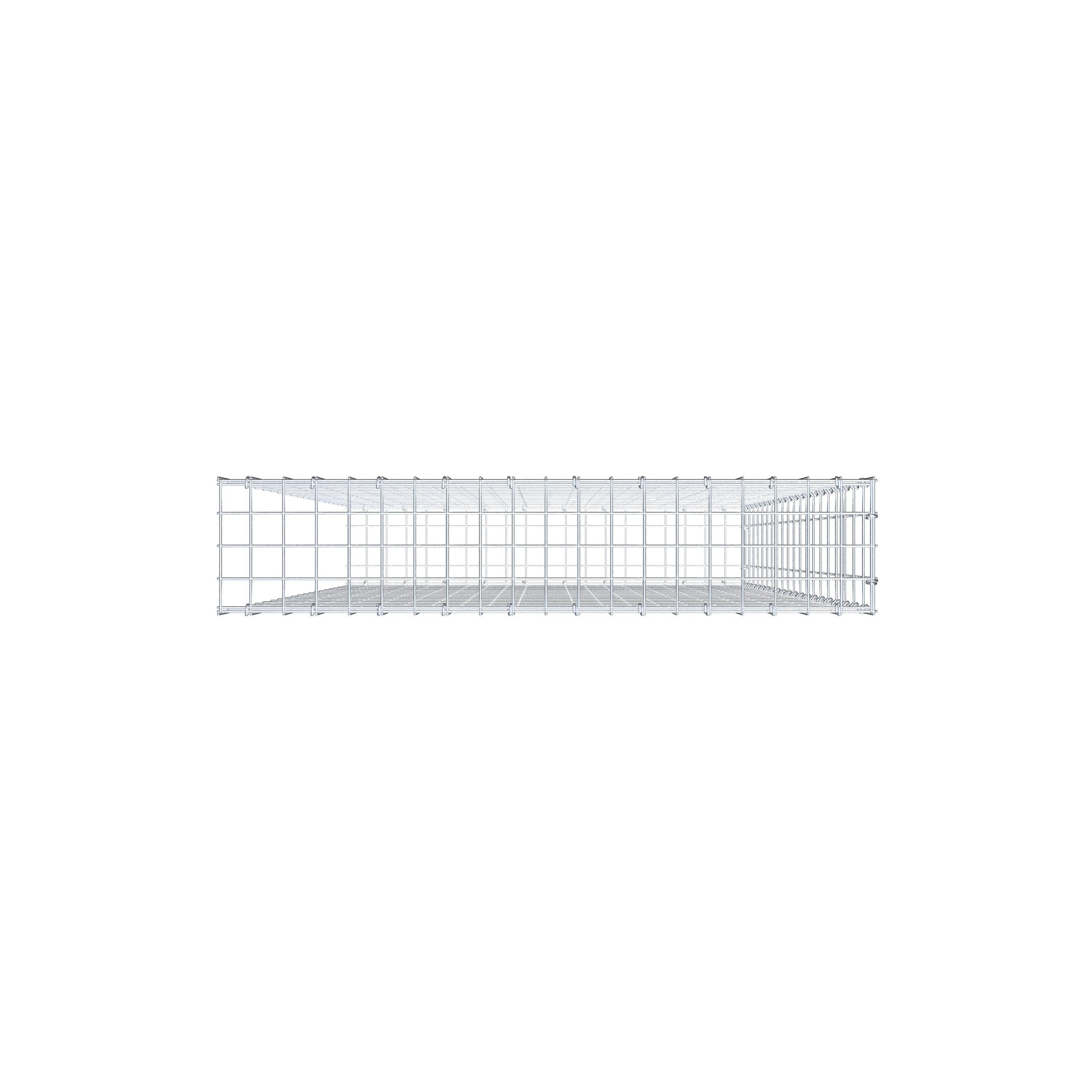 Anbaugabione Typ 2 200 cm x 100 cm x 20 cm, Maschenweite 5 cm x 10 cm, C-Ring