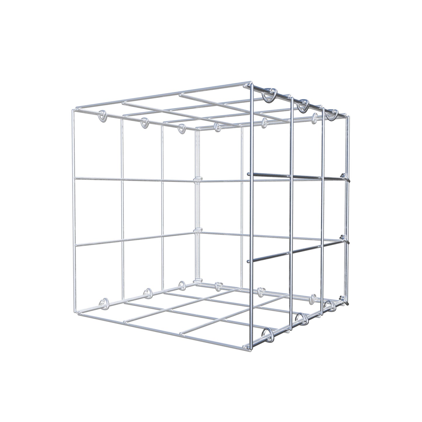 Fourche rapportée type 2 30 cm x 30 cm x 30 cm (L x H x P), maille 10 cm x 10 cm, anneau en C