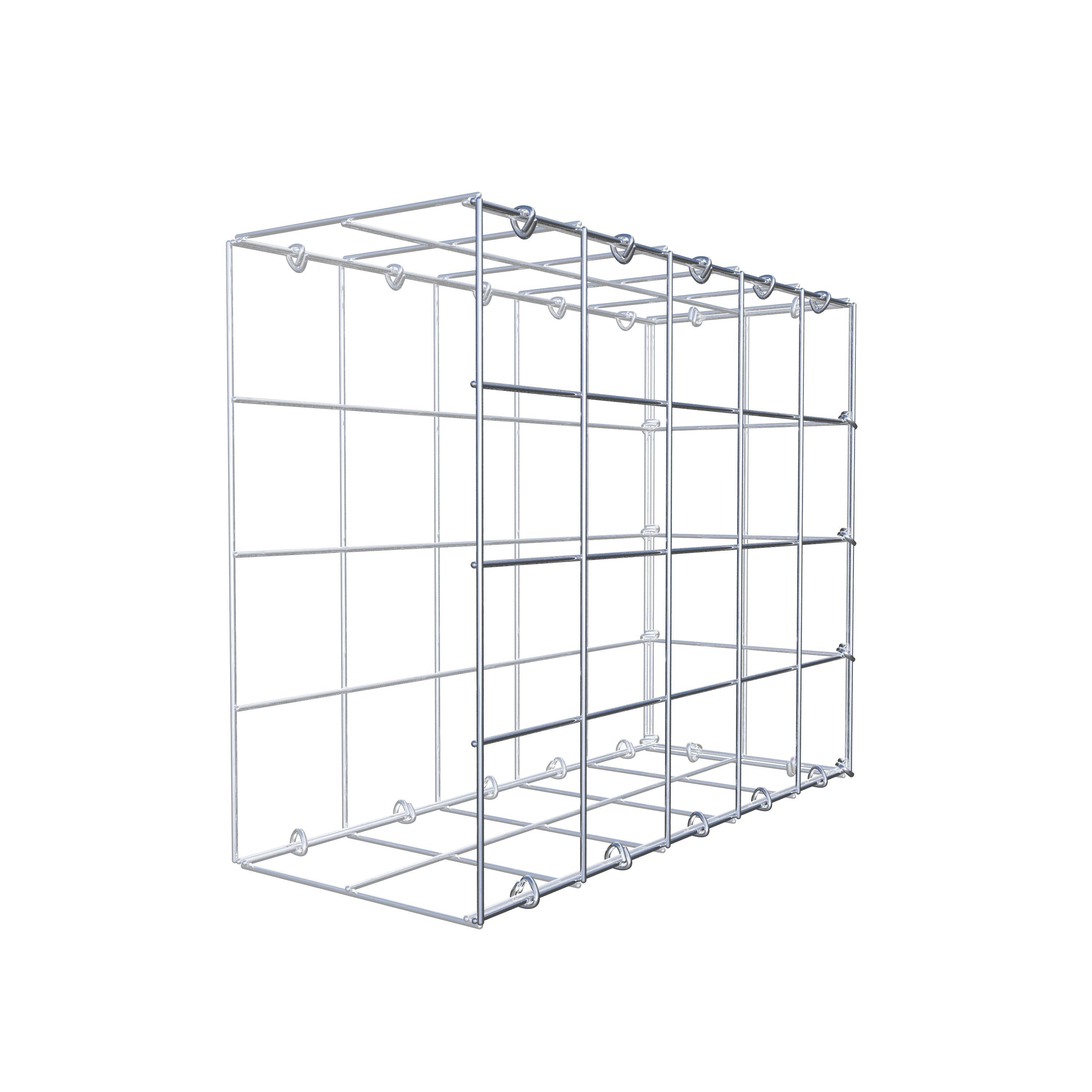 Gabion monté type 2 50 cm x 40 cm x 20 cm (L x H x P), maillage 10 cm x 10 cm, anneau en C