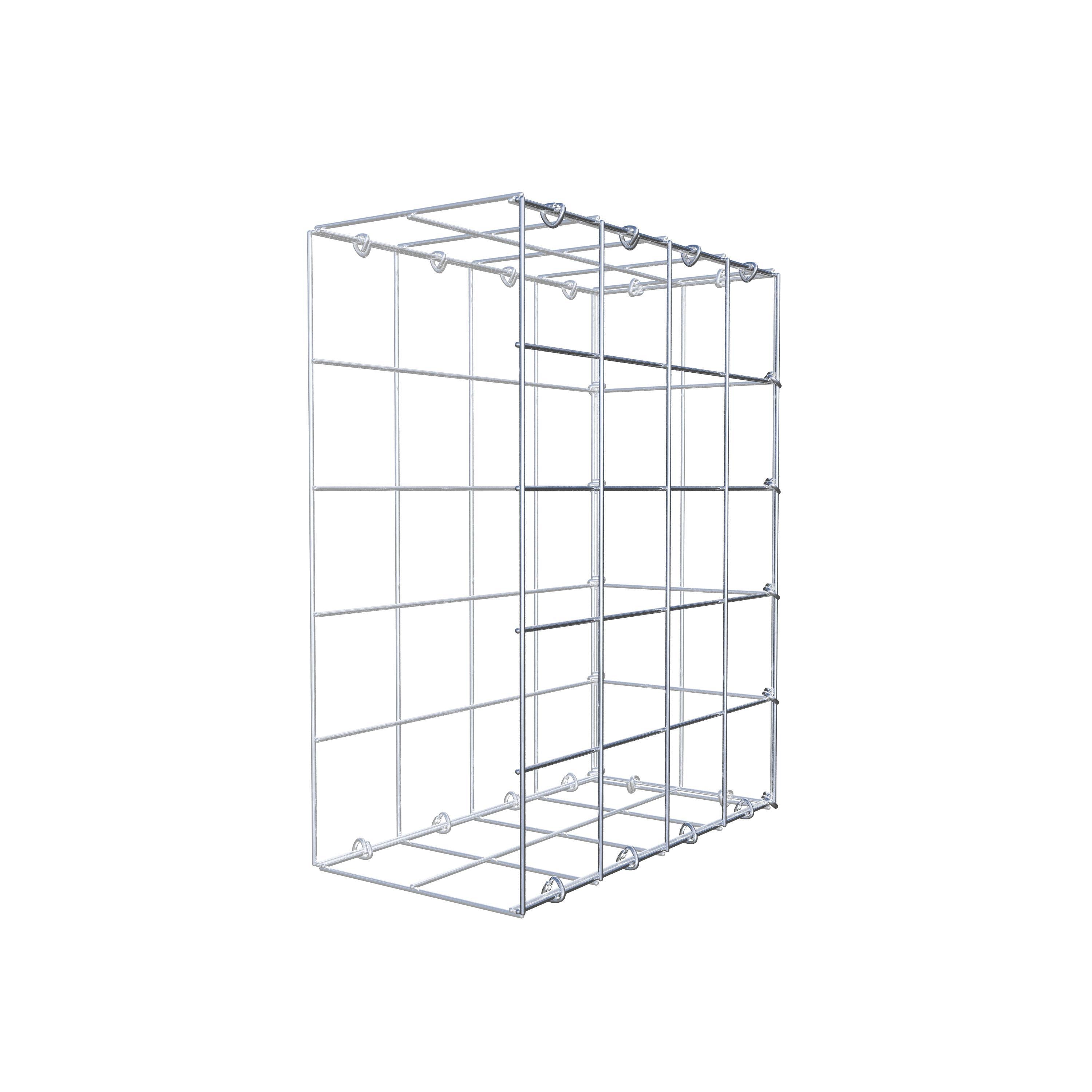 Gabion monté type 2 50 cm x 40 cm x 20 cm (L x H x P), maillage 10 cm x 10 cm, anneau en C