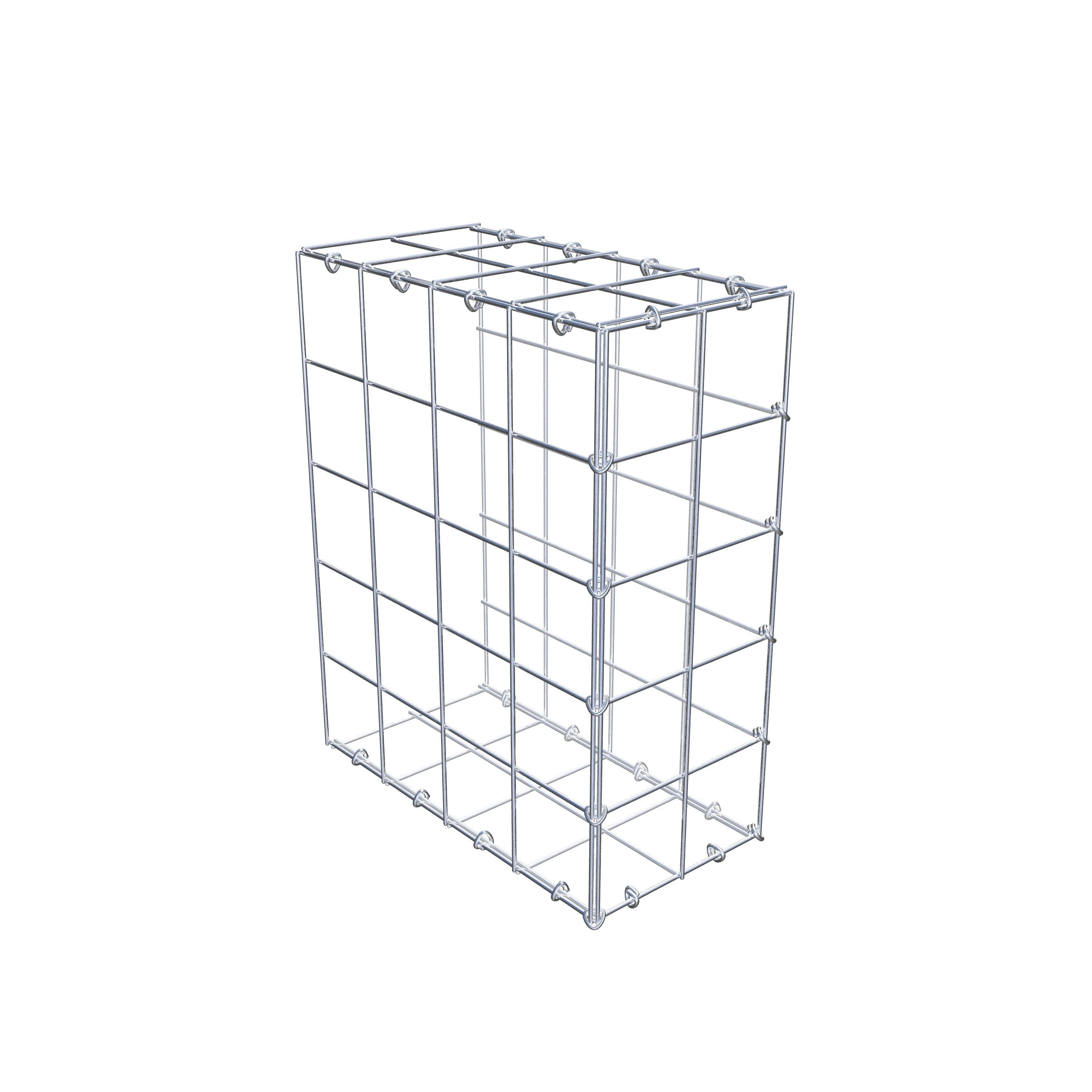 Gabion monté type 2 50 cm x 40 cm x 20 cm (L x H x P), maillage 10 cm x 10 cm, anneau en C