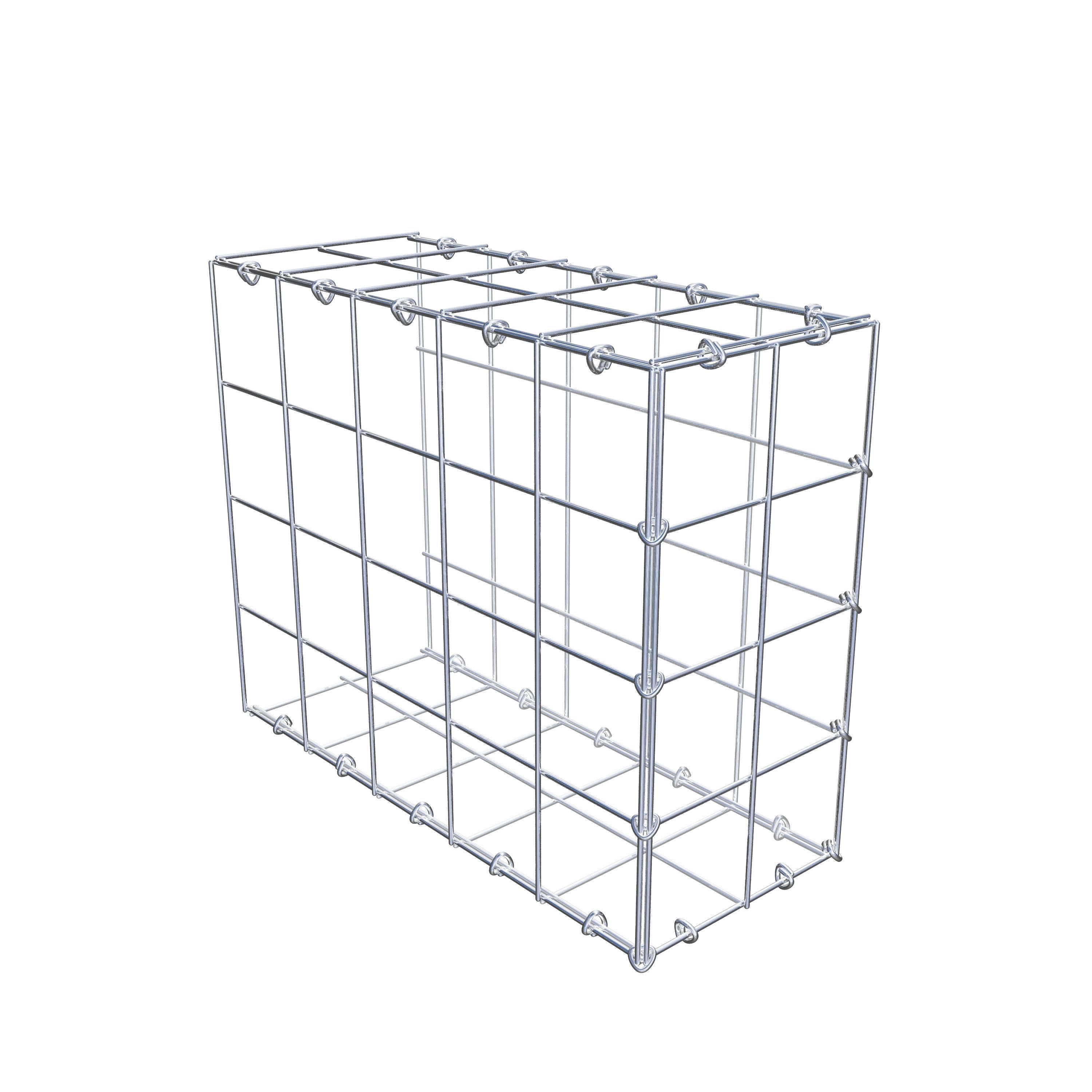 Gabion monté type 2 50 cm x 40 cm x 20 cm (L x H x P), maillage 10 cm x 10 cm, anneau en C