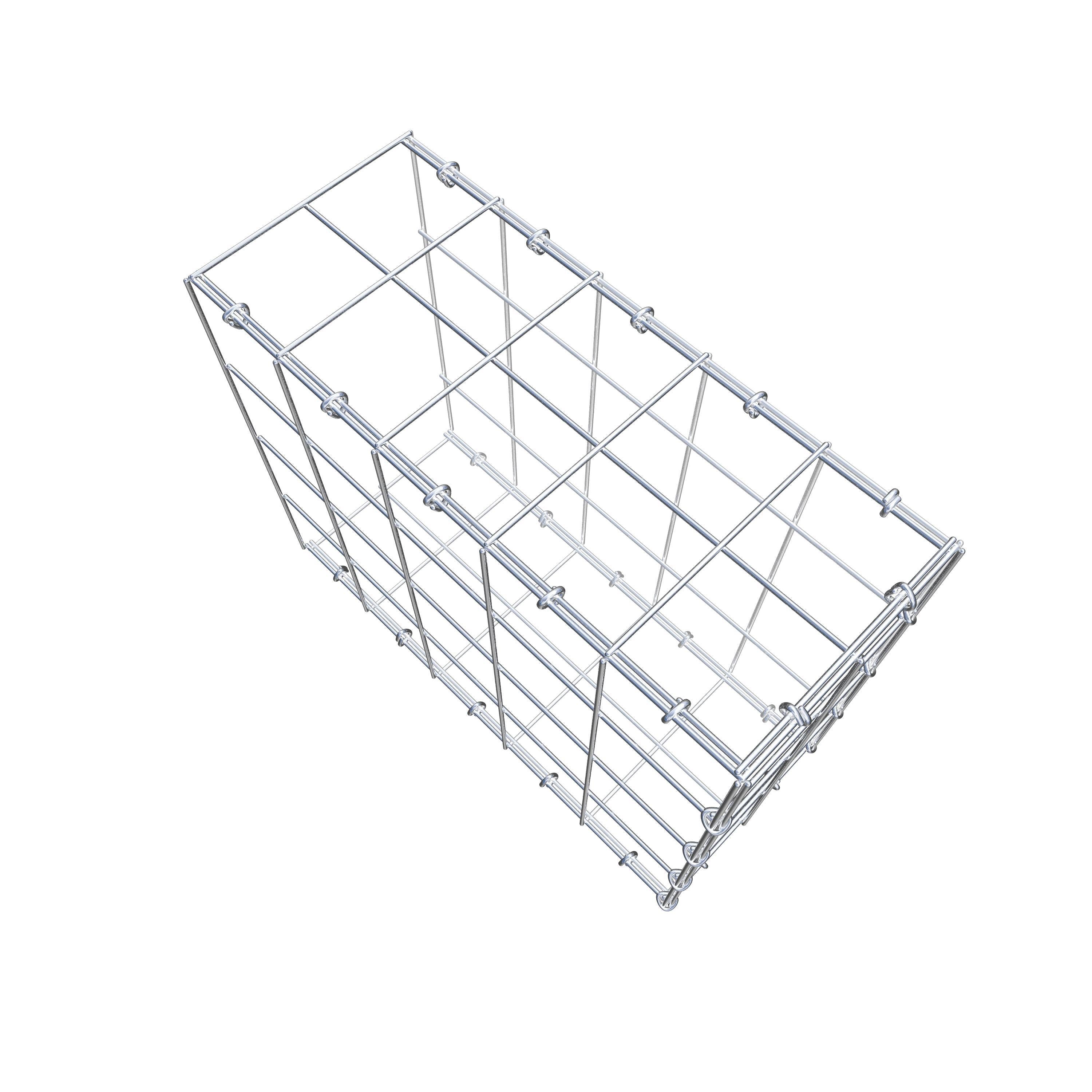 Gabion monté type 2 50 cm x 40 cm x 20 cm (L x H x P), maillage 10 cm x 10 cm, anneau en C