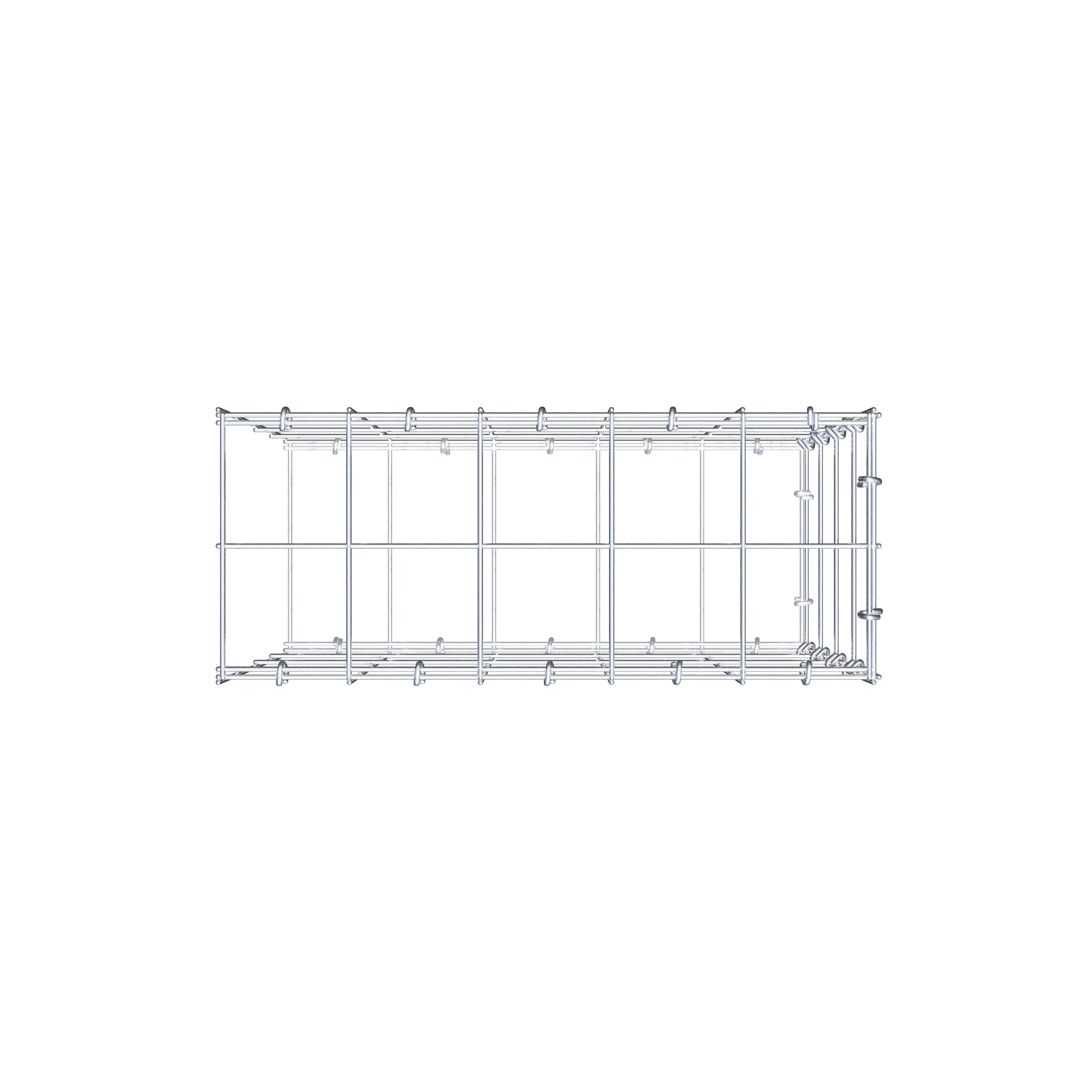 Gabion monté type 2 50 cm x 40 cm x 20 cm (L x H x P), maillage 10 cm x 10 cm, anneau en C