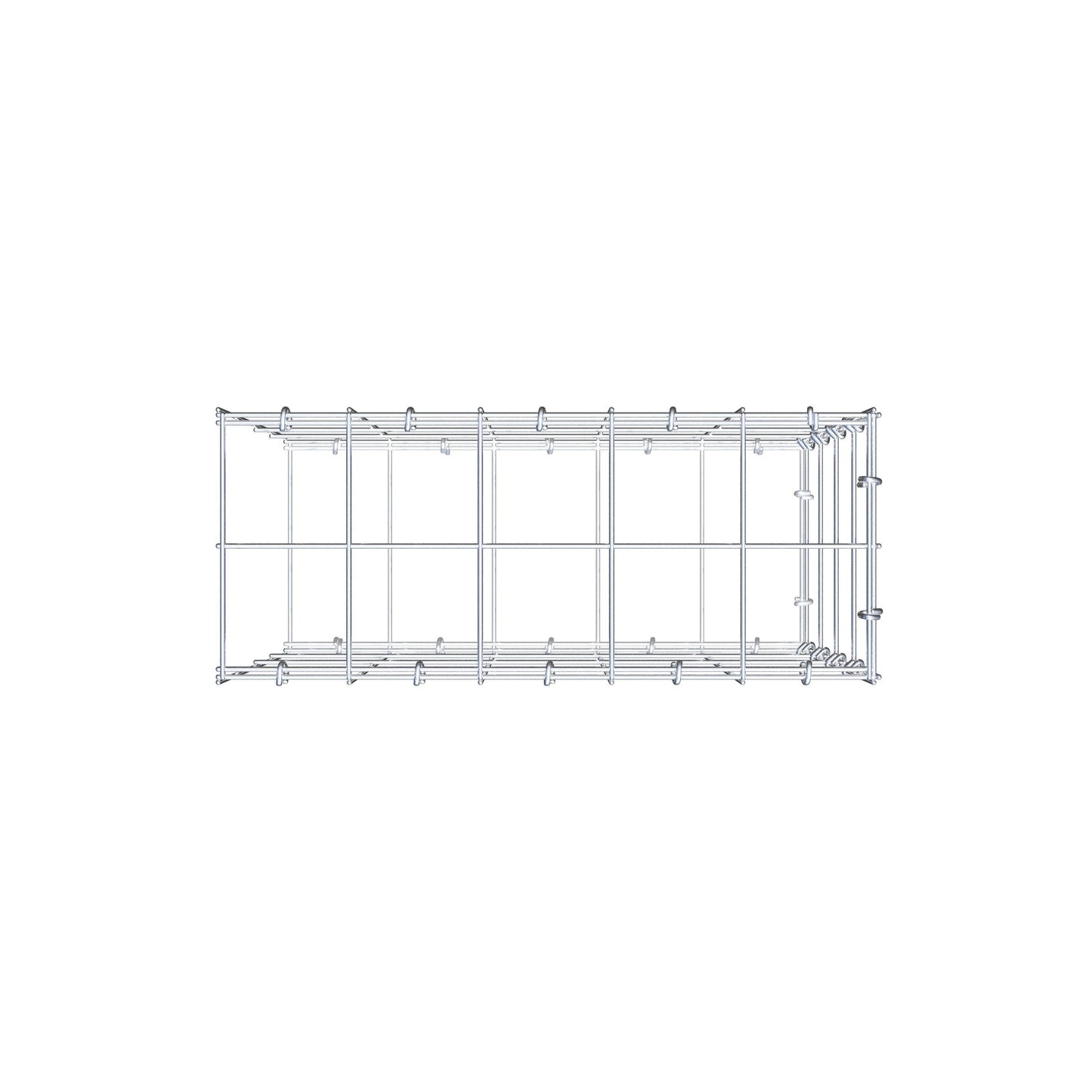 Gabbione aggiuntivo di tipo 2 50 cm x 40 cm x 20 cm (L x H x P), maglia 10 cm x 10 cm, anello a C