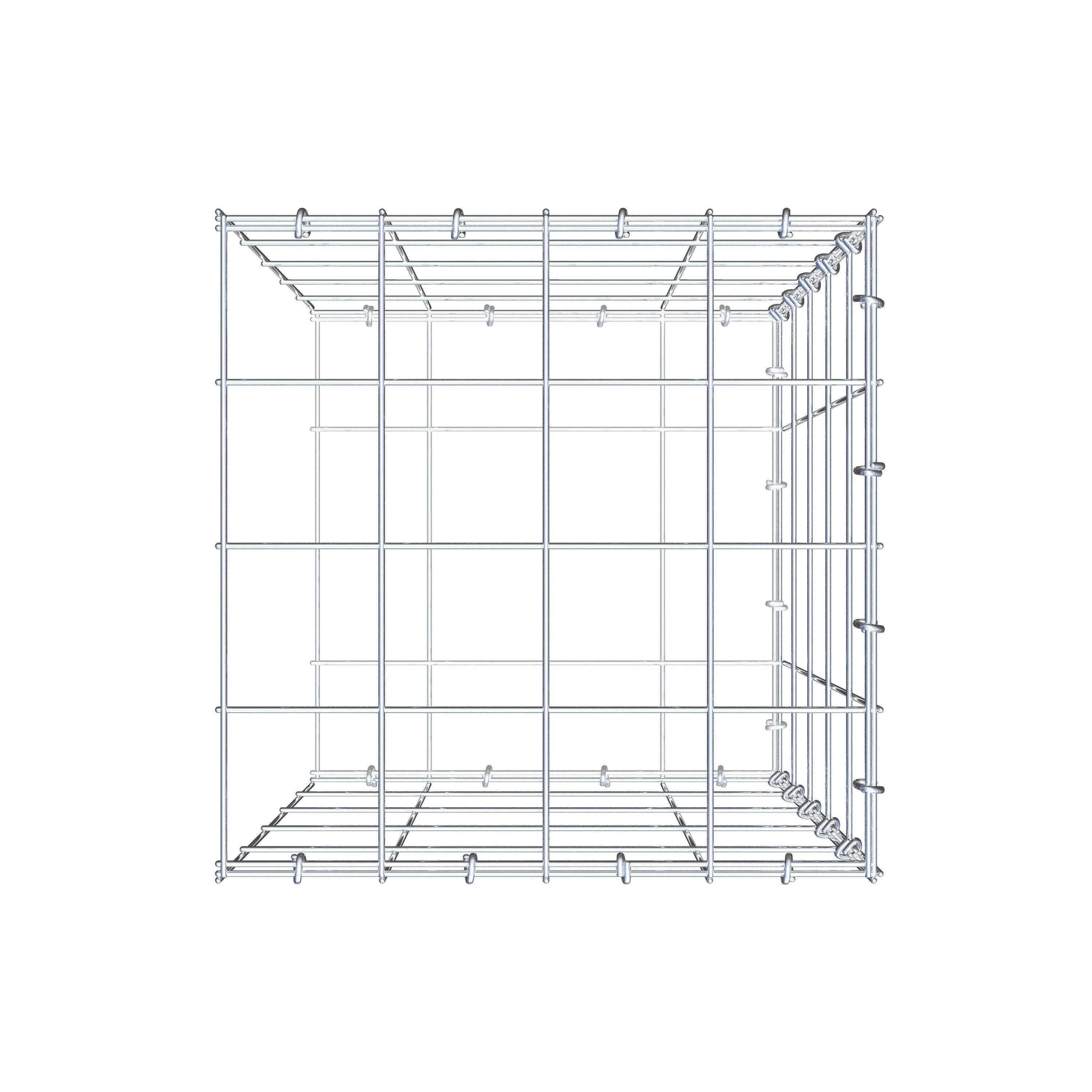 Anbaugabione Typ 2 50 cm x 40 cm x 40 cm (L x H x T), Maschenweite 10 cm x 10 cm, C-Ring