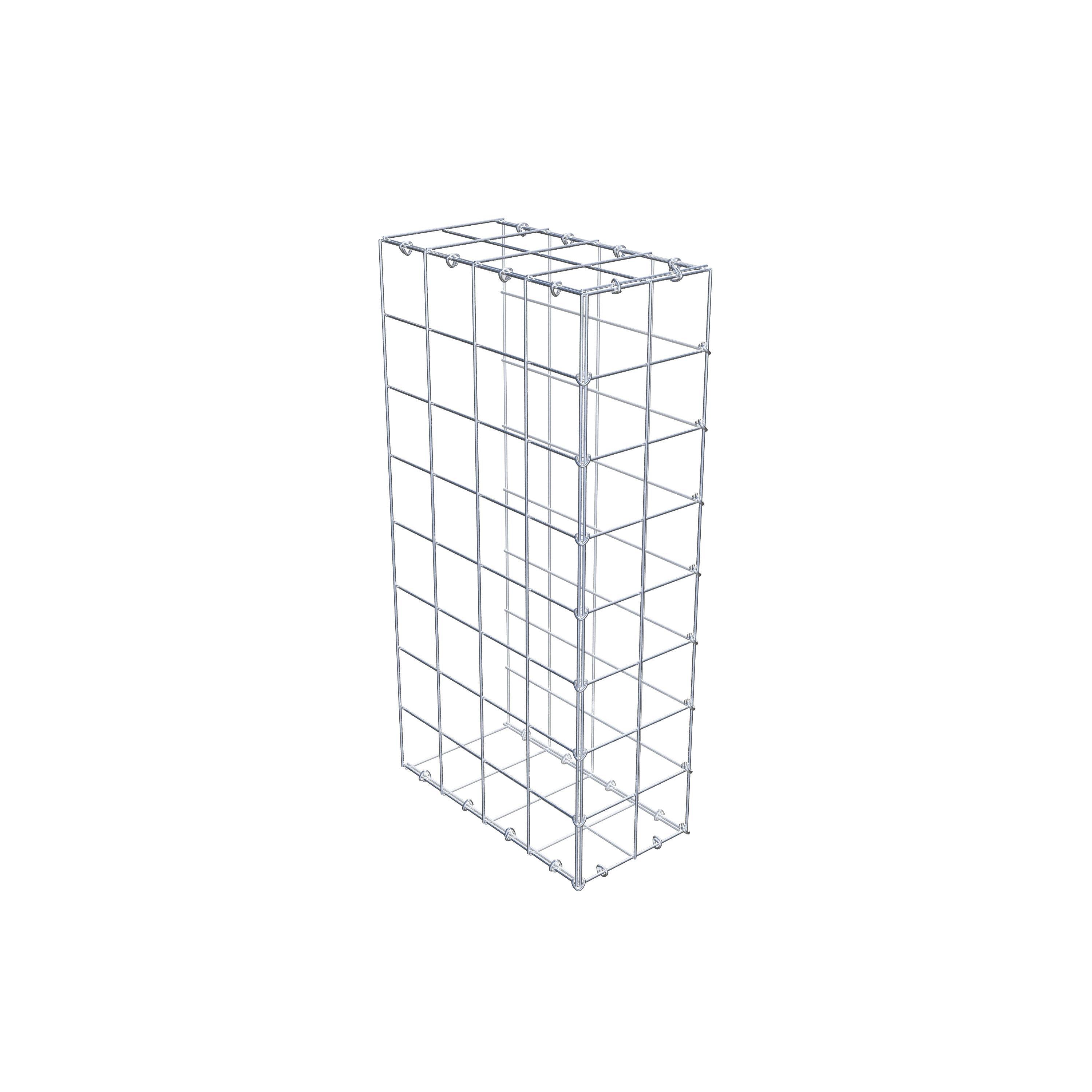 Toegevoegde pool type 2 80 cm x 40 cm x 20 cm (L x H x D), maaswijdte 10 cm x 10 cm, C-ring