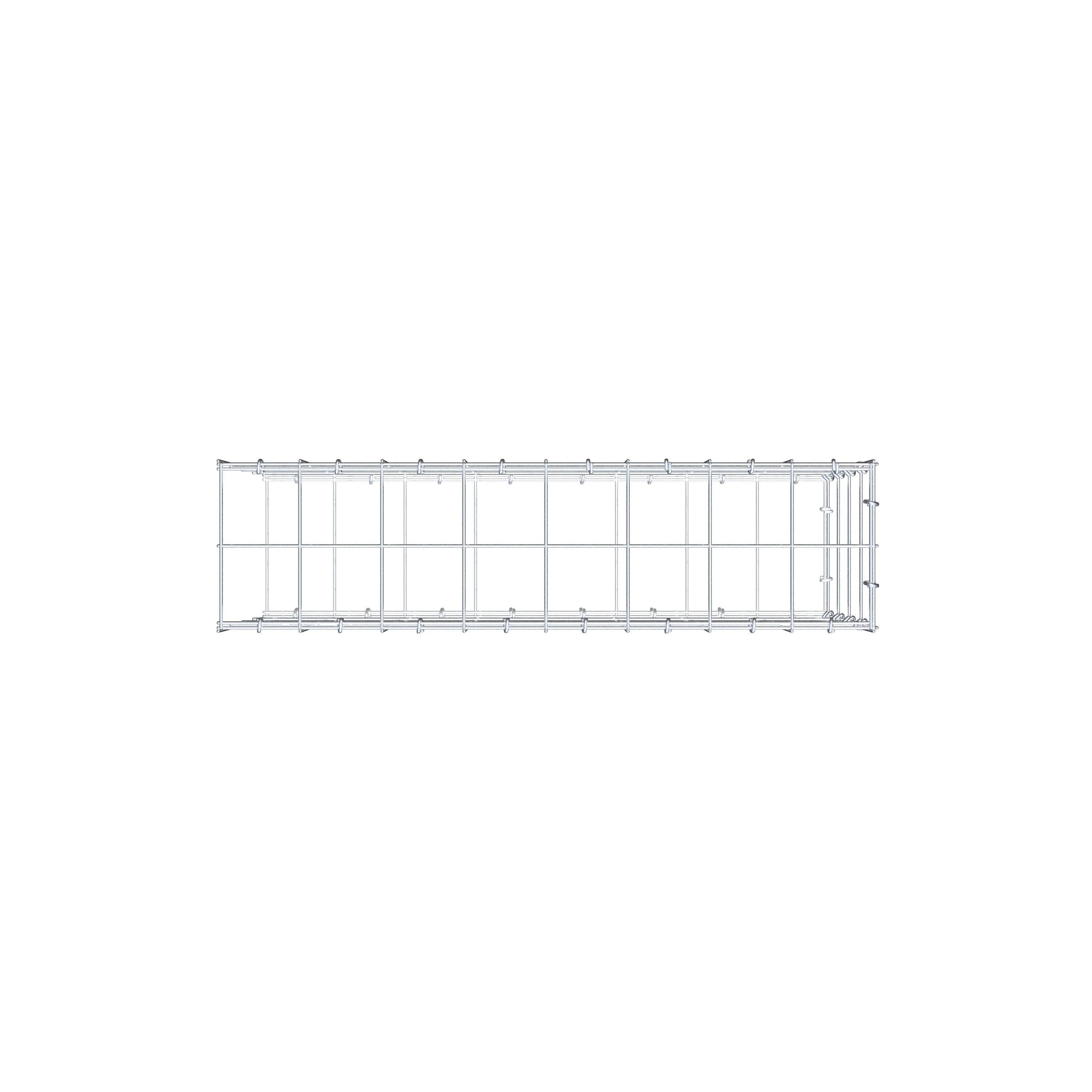 Toegevoegde pool type 2 80 cm x 40 cm x 20 cm (L x H x D), maaswijdte 10 cm x 10 cm, C-ring