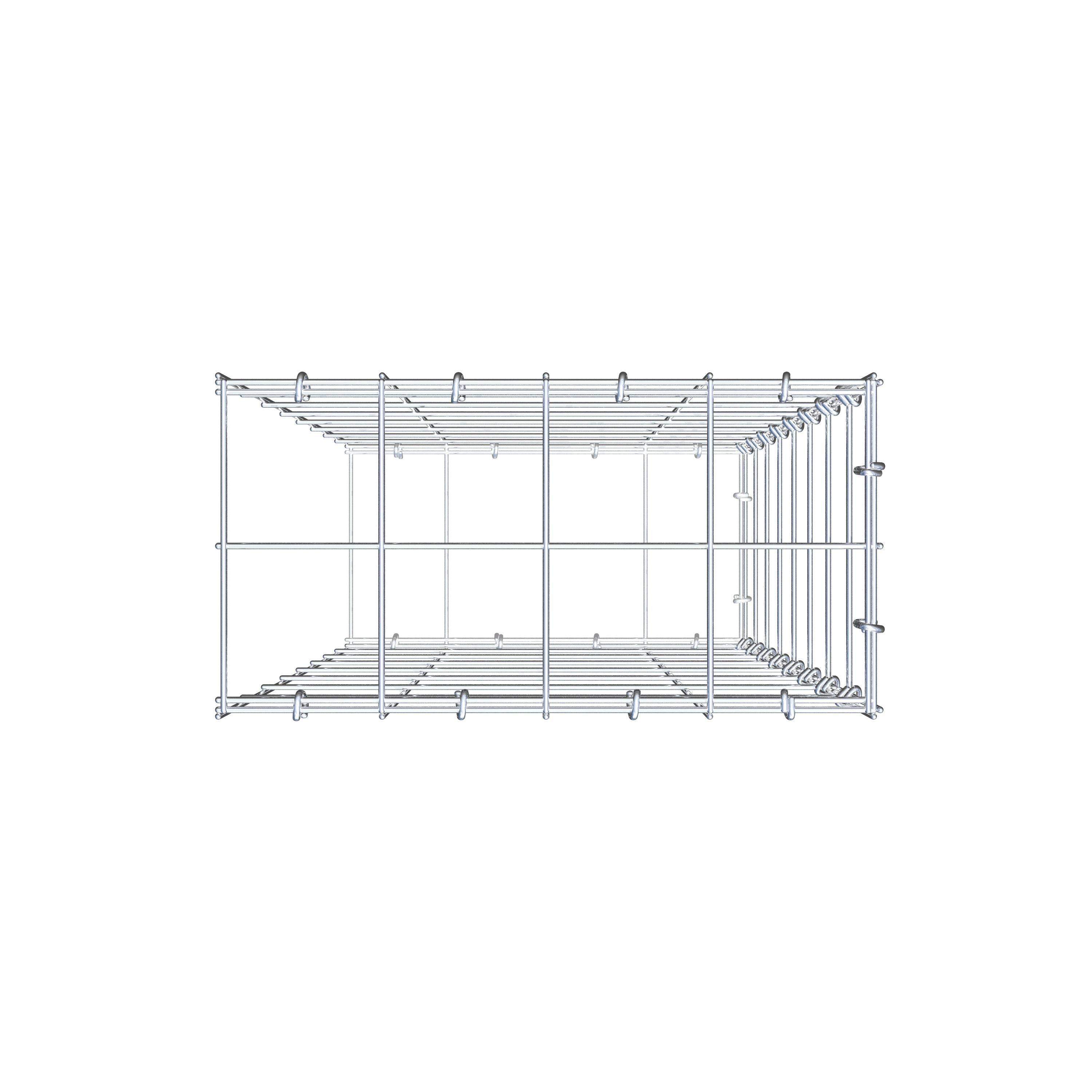 Toegevoegde pool type 2 80 cm x 40 cm x 20 cm (L x H x D), maaswijdte 10 cm x 10 cm, C-ring