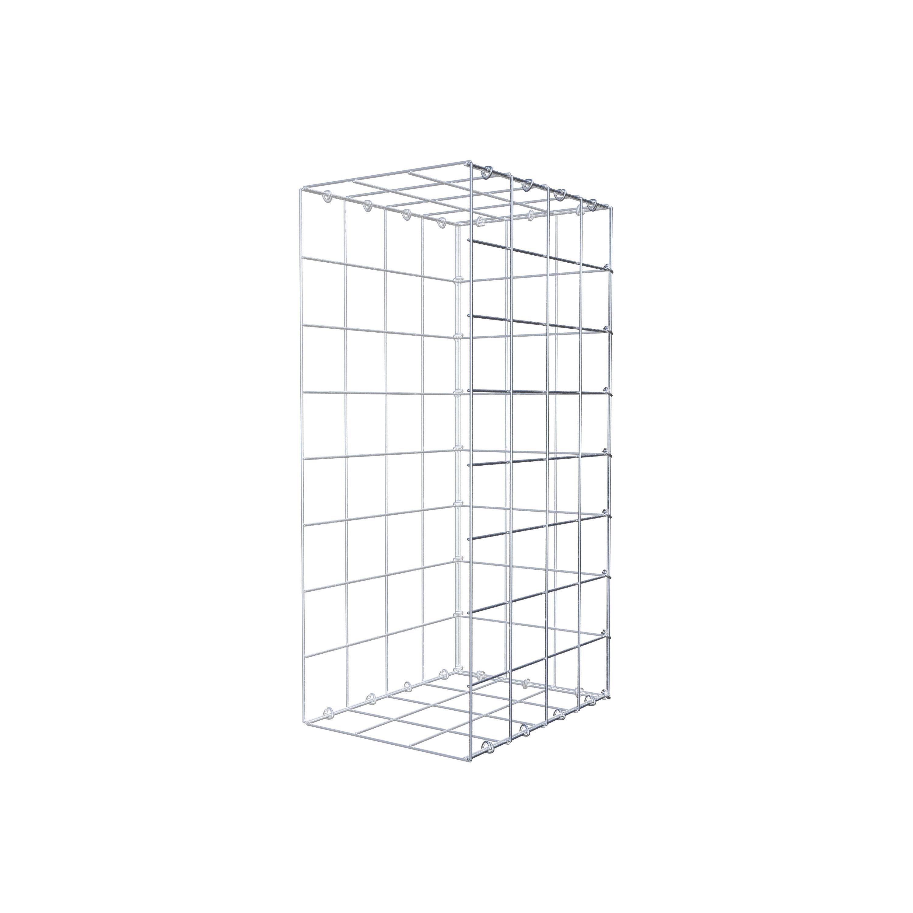 Fourche rapportée type 2 80 cm x 40 cm x 30 cm (L x H x P), mailles 10 cm x 10 cm, anneau C