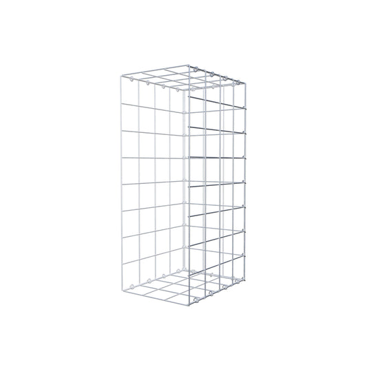 Typ 2 påbyggnadsgabion 80 cm x 40 cm x 30 cm (L x H x D), maskstorlek 10 cm x 10 cm, C-ring