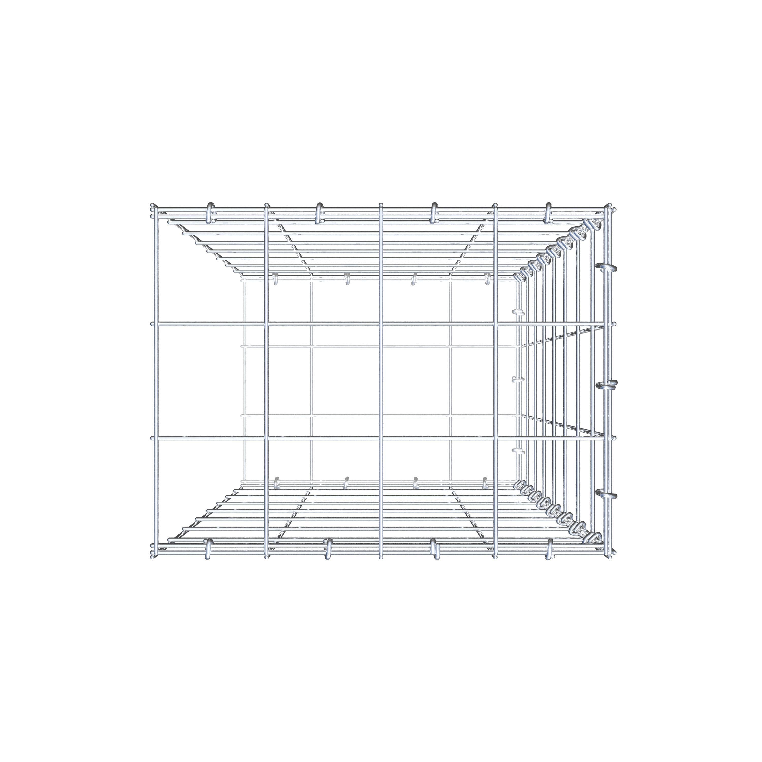 Anbaugabione Typ 2 80 cm x 40 cm x 30 cm (L x H x T), Maschenweite 10 cm x 10 cm, C-Ring