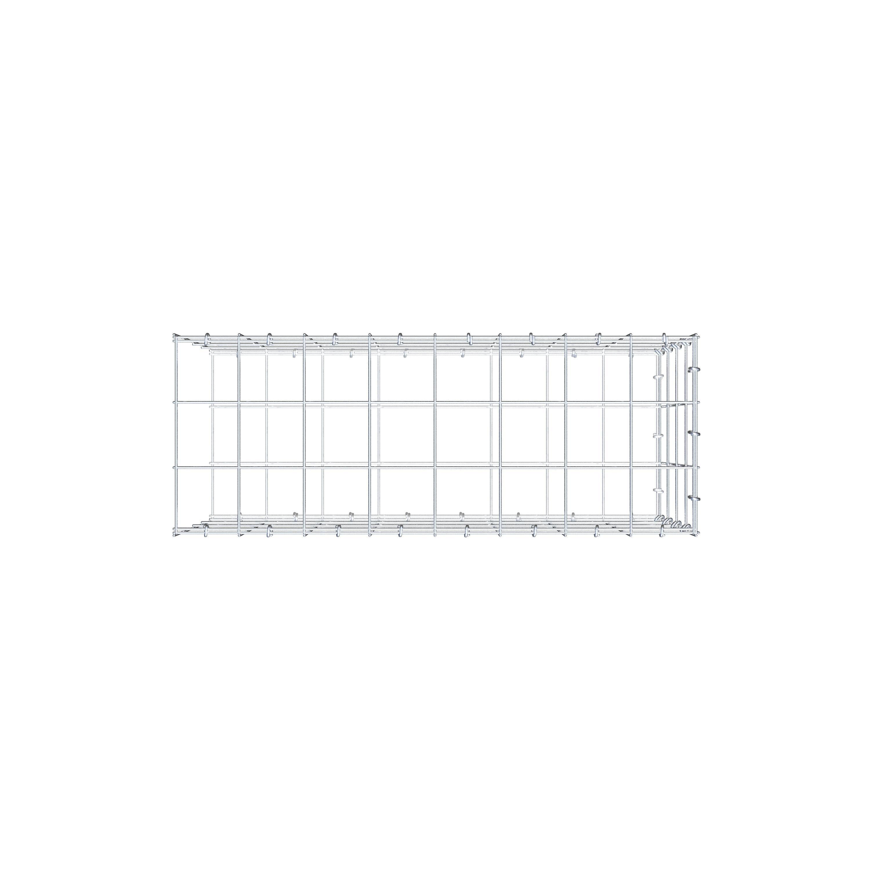 Anbaugabione Typ 2 80 cm x 40 cm x 30 cm (L x H x T), Maschenweite 10 cm x 10 cm, C-Ring