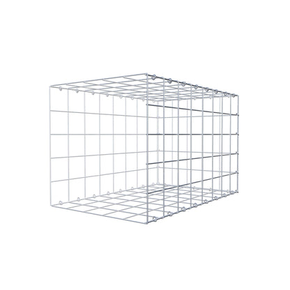 Mounted gabion type 2 80 cm x 50 cm x 50 cm (L x H x D), mesh size 10 cm x 10 cm, C-ring