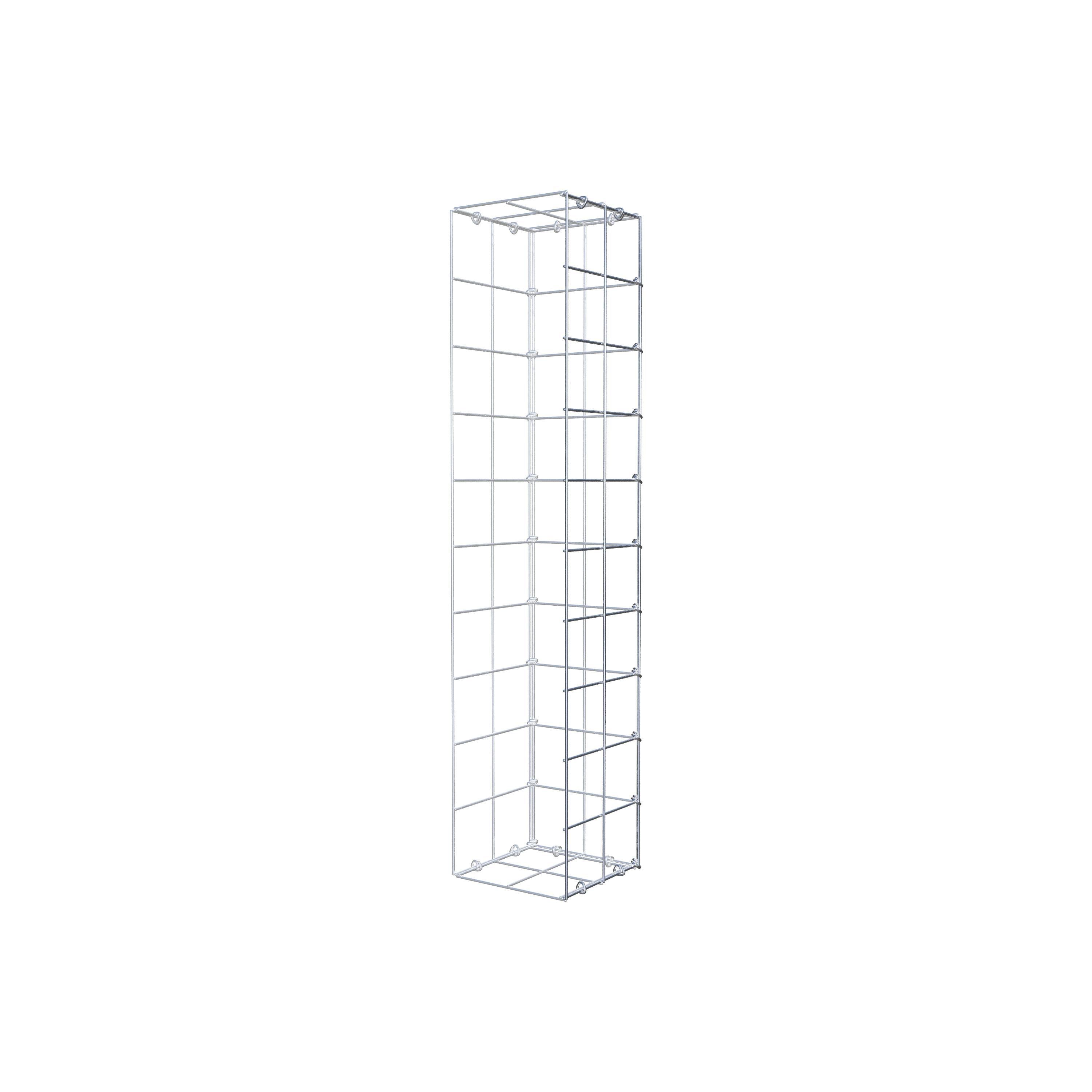 Gabion monté type 2 100 cm x 20 cm x 20 cm (L x H x P), maillage 10 cm x 10 cm, anneau en C