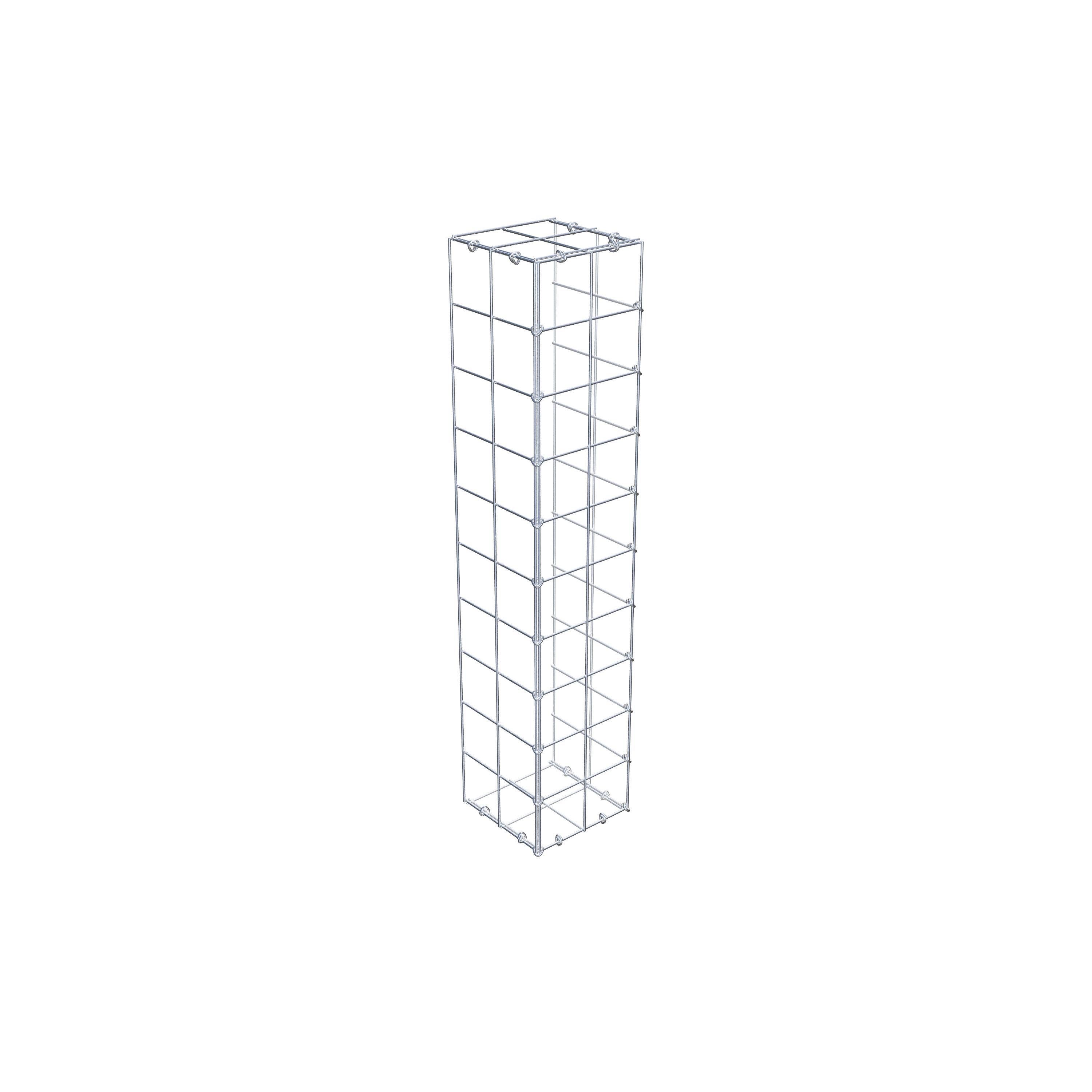 Gabion monté type 2 100 cm x 20 cm x 20 cm (L x H x P), maillage 10 cm x 10 cm, anneau en C