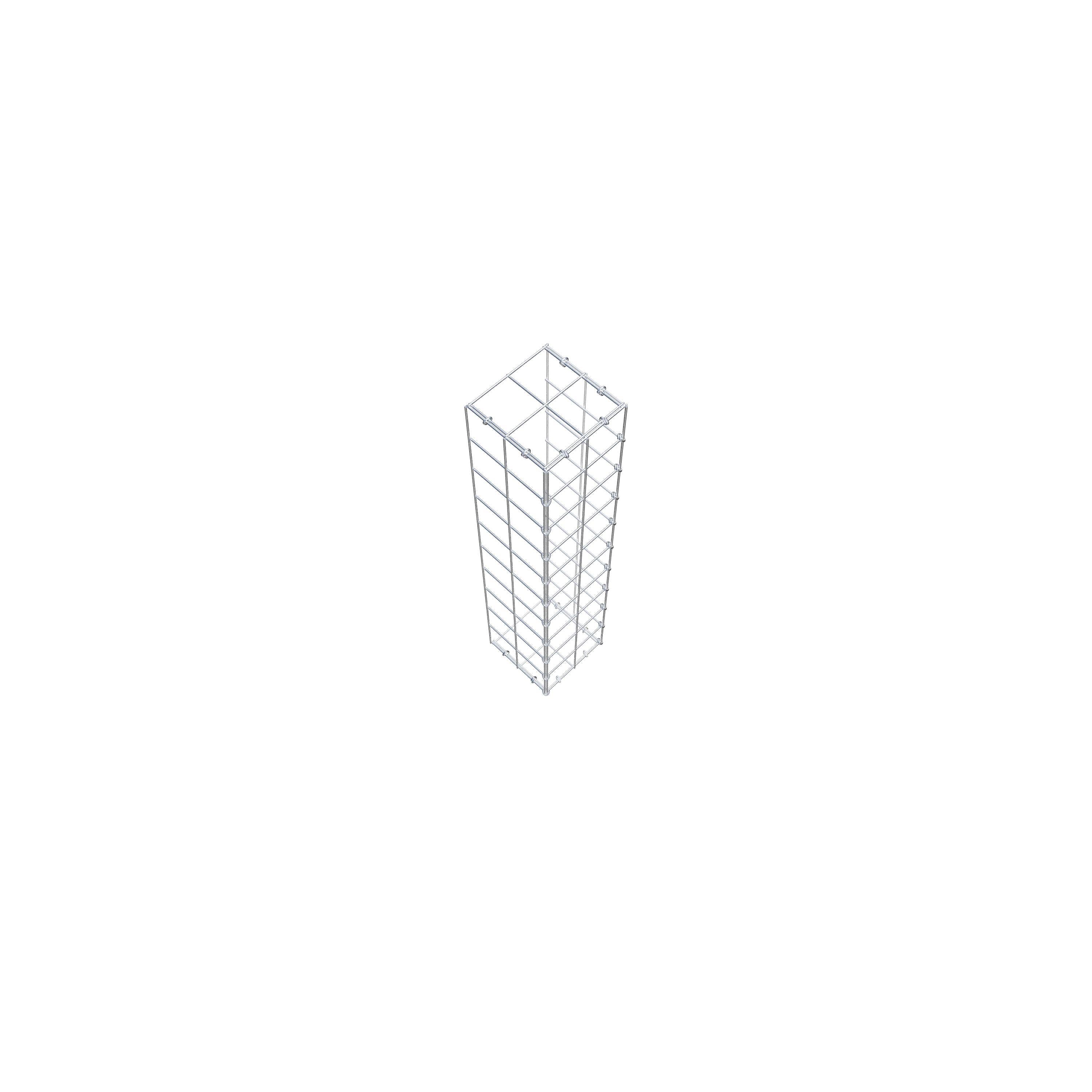 Fästbar gabion typ 2 100 cm x 20 cm x 20 cm (L x H x D), maskstorlek 10 cm x 10 cm, C-ring