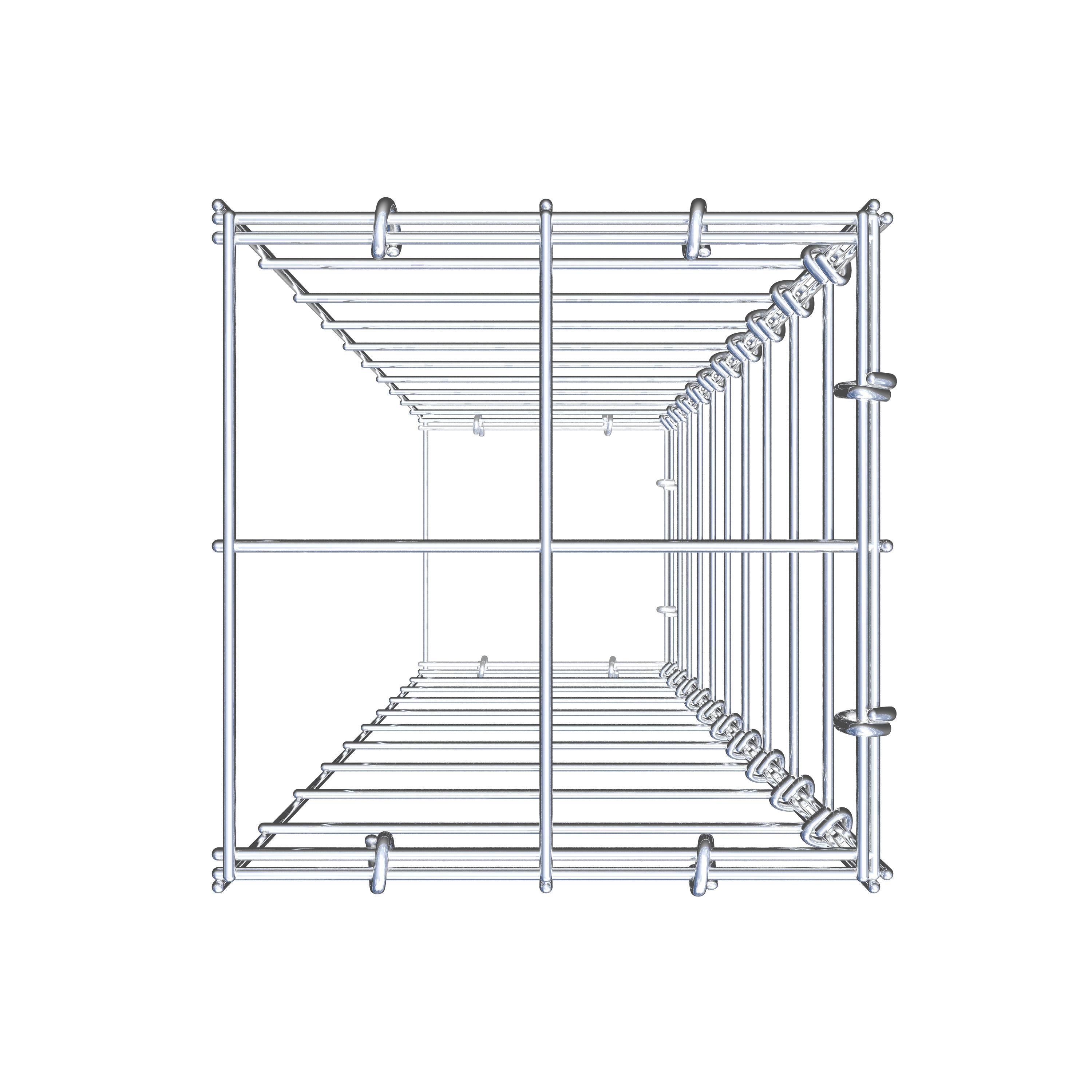 Gabion monté type 2 100 cm x 20 cm x 20 cm (L x H x P), maillage 10 cm x 10 cm, anneau en C