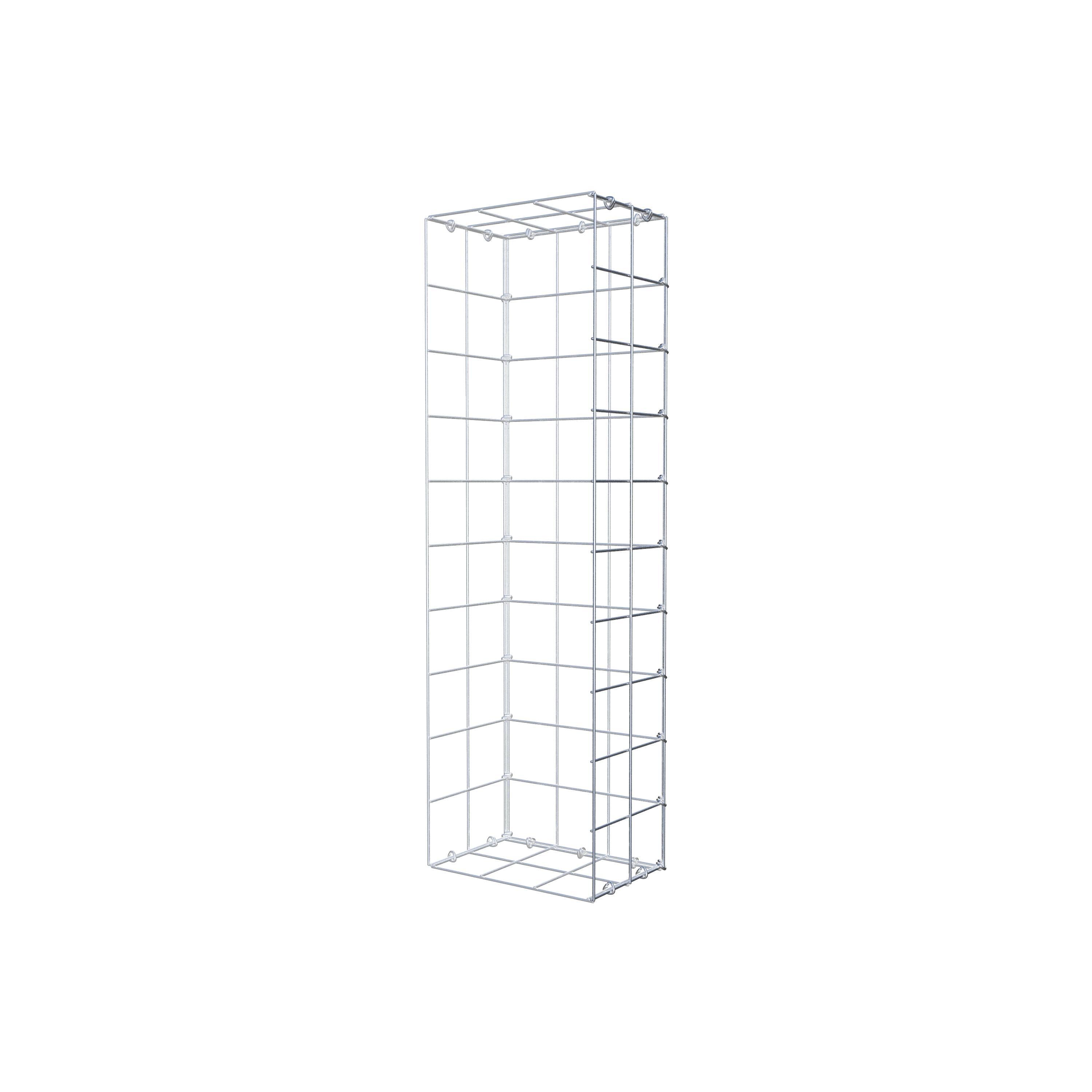 Gabion monté type 2 100 cm x 20 cm x 30 cm (L x H x P), maillage 10 cm x 10 cm, anneau en C