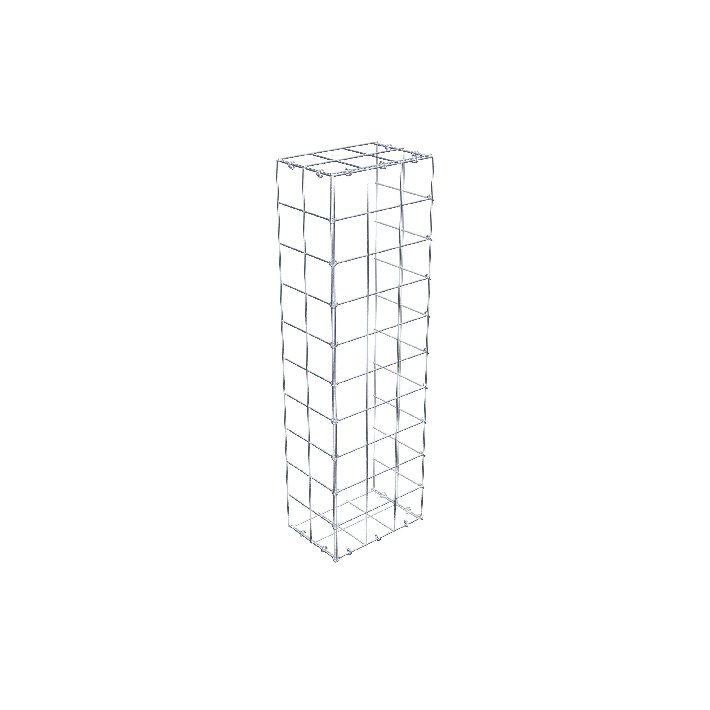 Gabion monté type 2 100 cm x 20 cm x 30 cm (L x H x P), maillage 10 cm x 10 cm, anneau en C