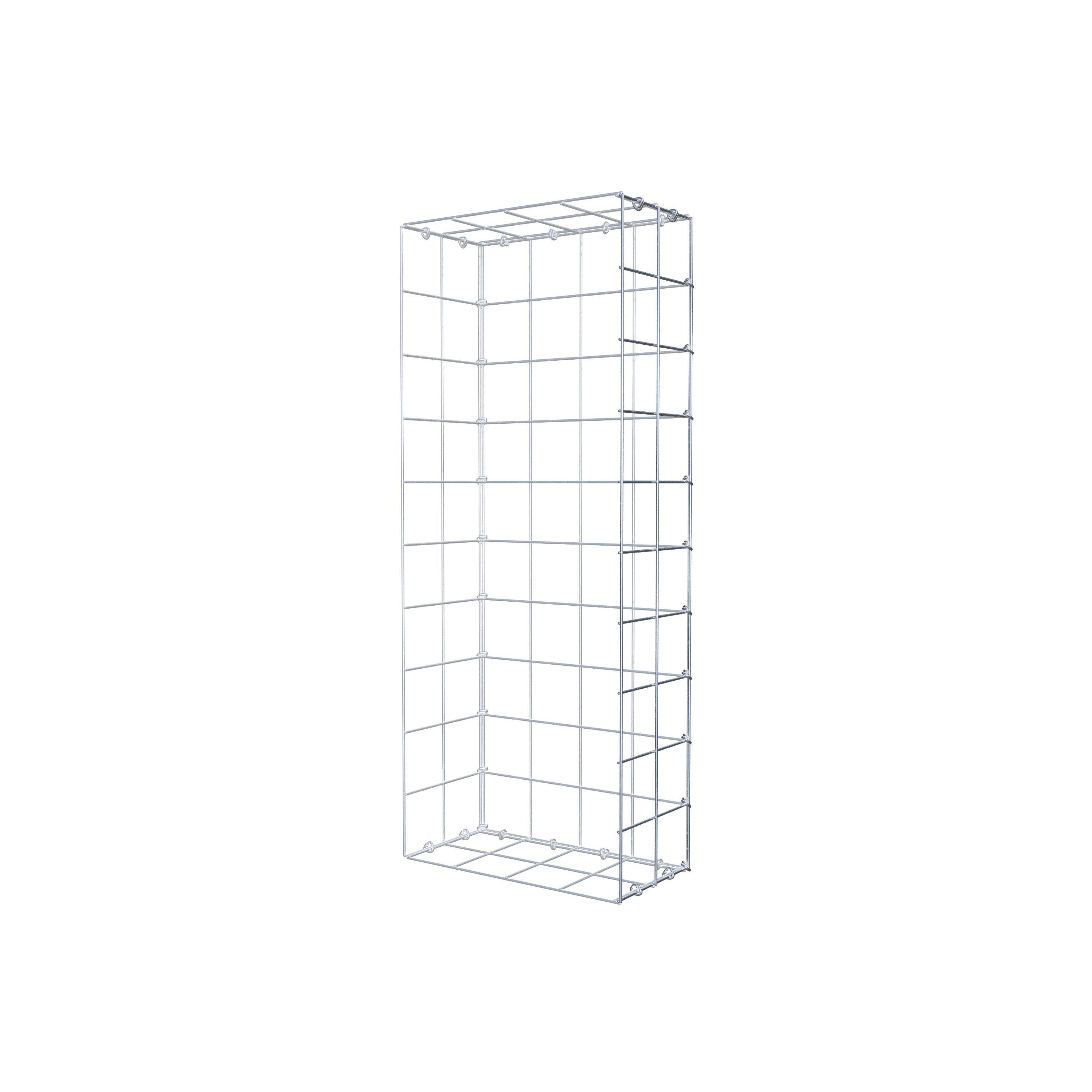 Gabion monté type 2 100 cm x 20 cm x 40 cm (L x H x P), maillage 10 cm x 10 cm, anneau en C