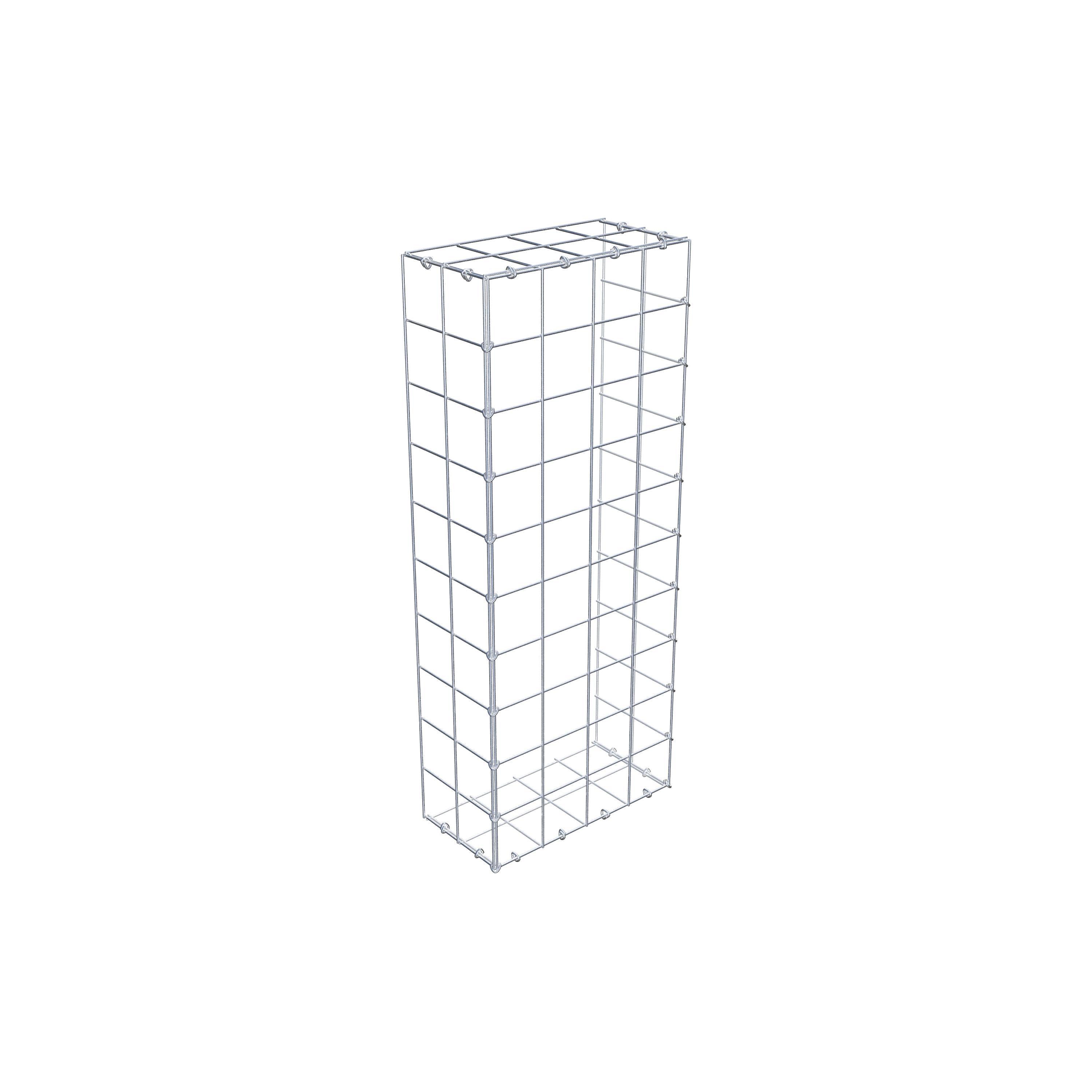 Gabion monté type 2 100 cm x 20 cm x 40 cm (L x H x P), maillage 10 cm x 10 cm, anneau en C