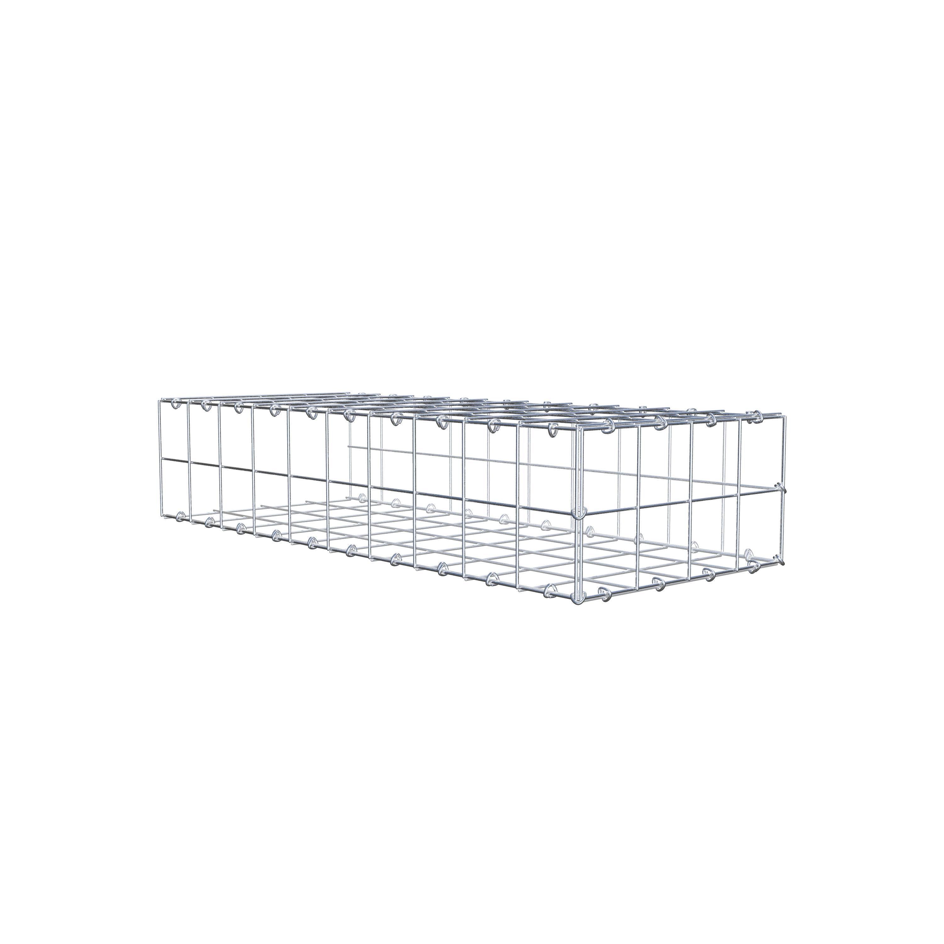 Gabbione aggiuntivo di tipo 2 100 cm x 20 cm x 40 cm (L x H x P), maglia 10 cm x 10 cm, anello a C