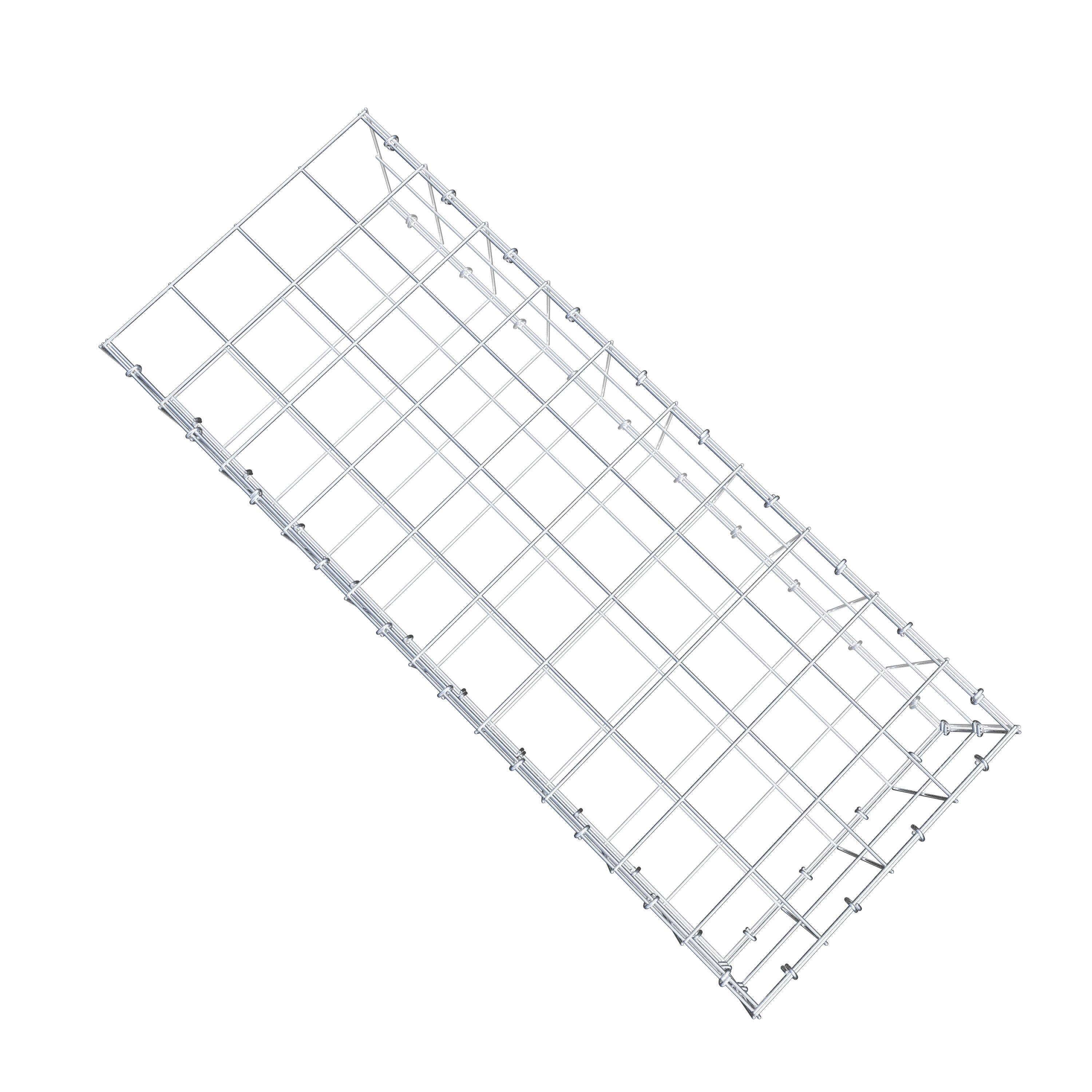 Gabion monté type 2 100 cm x 20 cm x 40 cm (L x H x P), maillage 10 cm x 10 cm, anneau en C