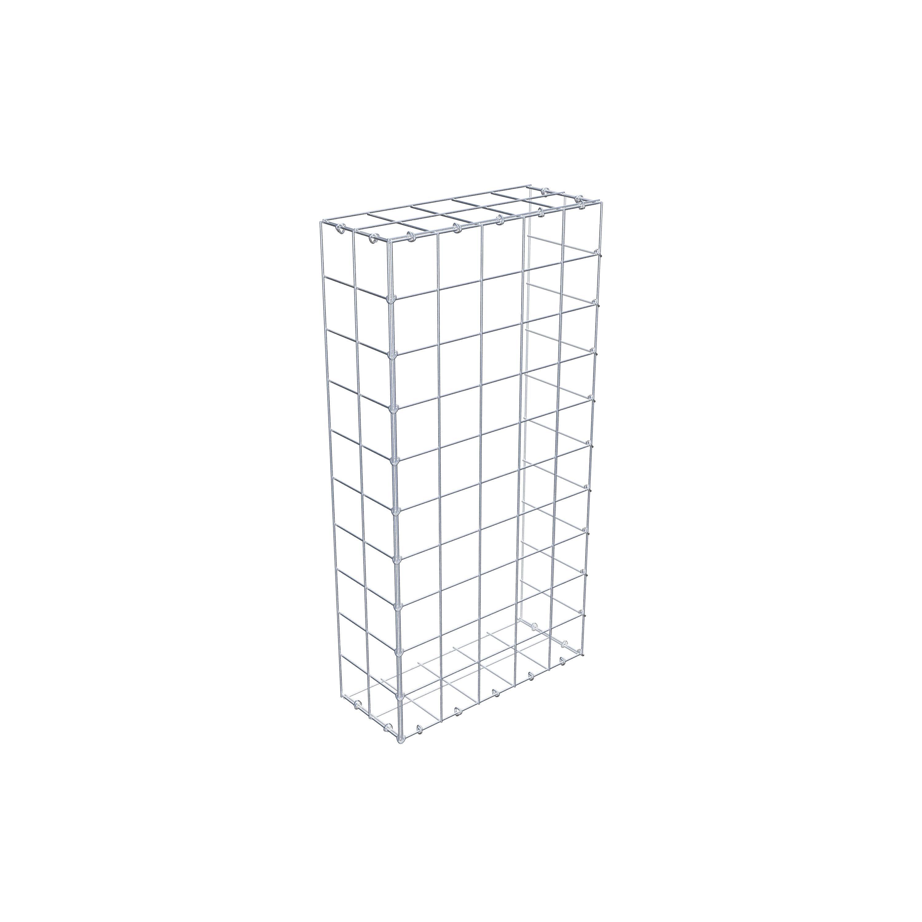 Gabion monté type 2 100 cm x 20 cm x 50 cm (L x H x P), maillage 10 cm x 10 cm, anneau en C