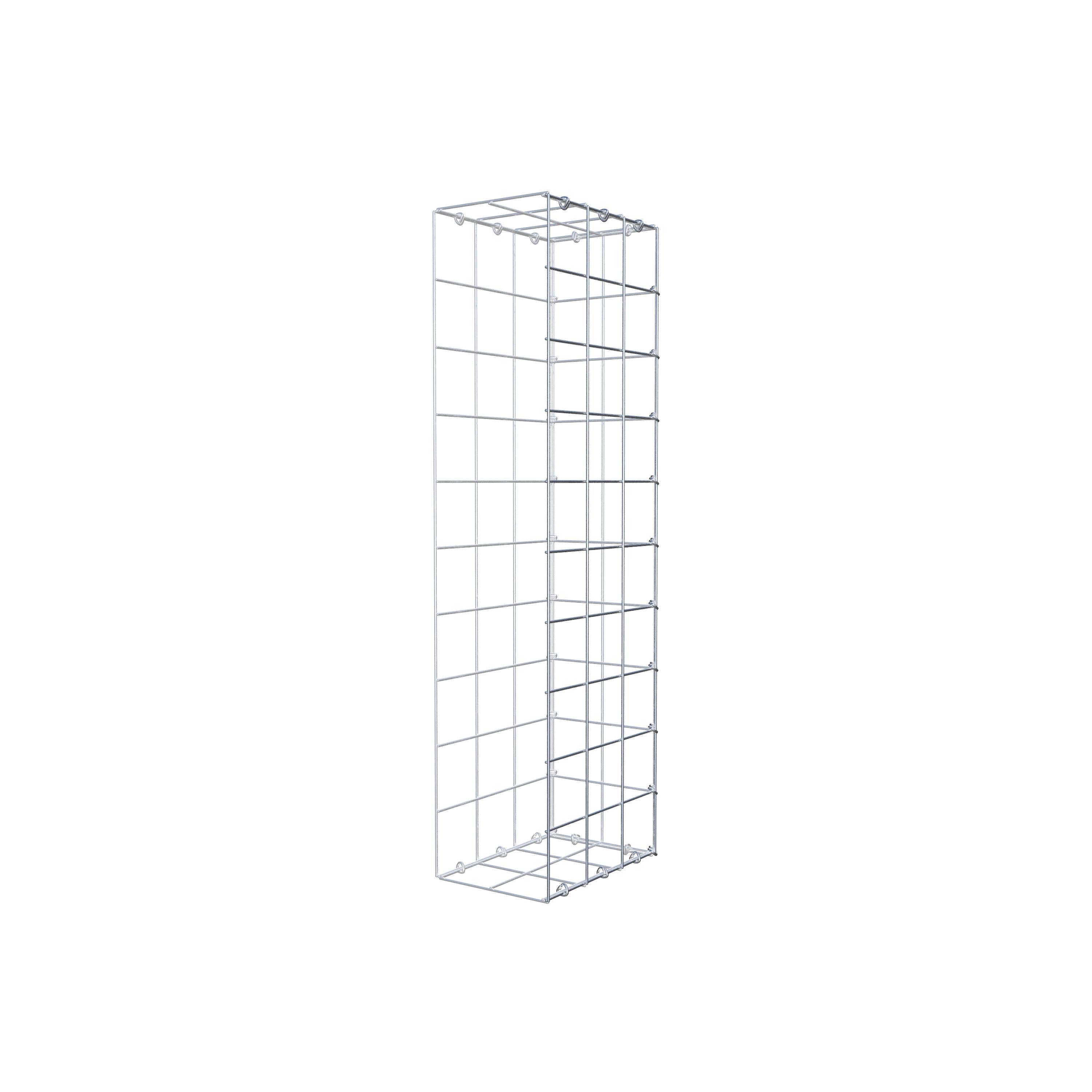 Gabion monté type 2 100 cm x 30 cm x 20 cm (L x H x P), maillage 10 cm x 10 cm, anneau en C