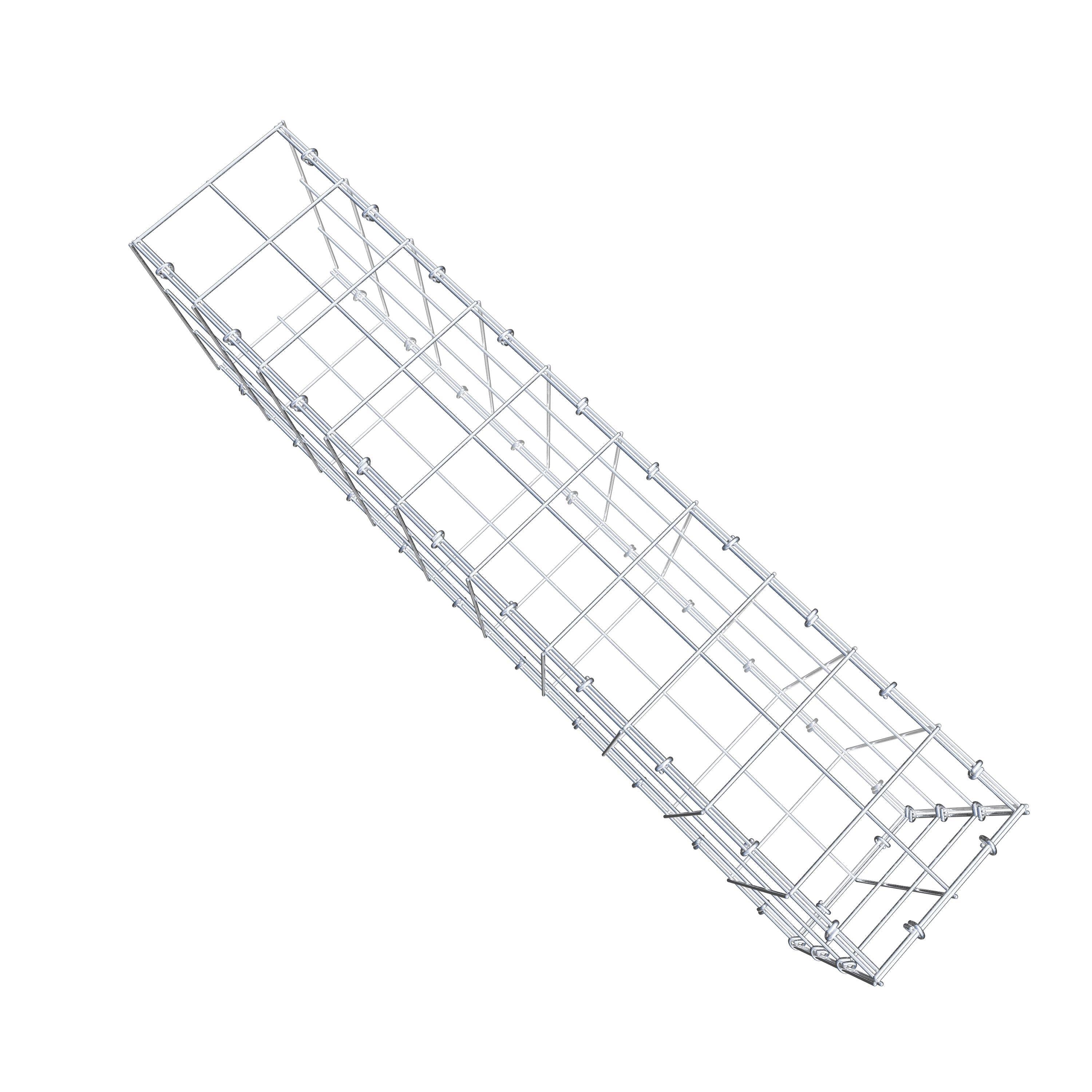 Gabion monté type 2 100 cm x 30 cm x 20 cm (L x H x P), maillage 10 cm x 10 cm, anneau en C