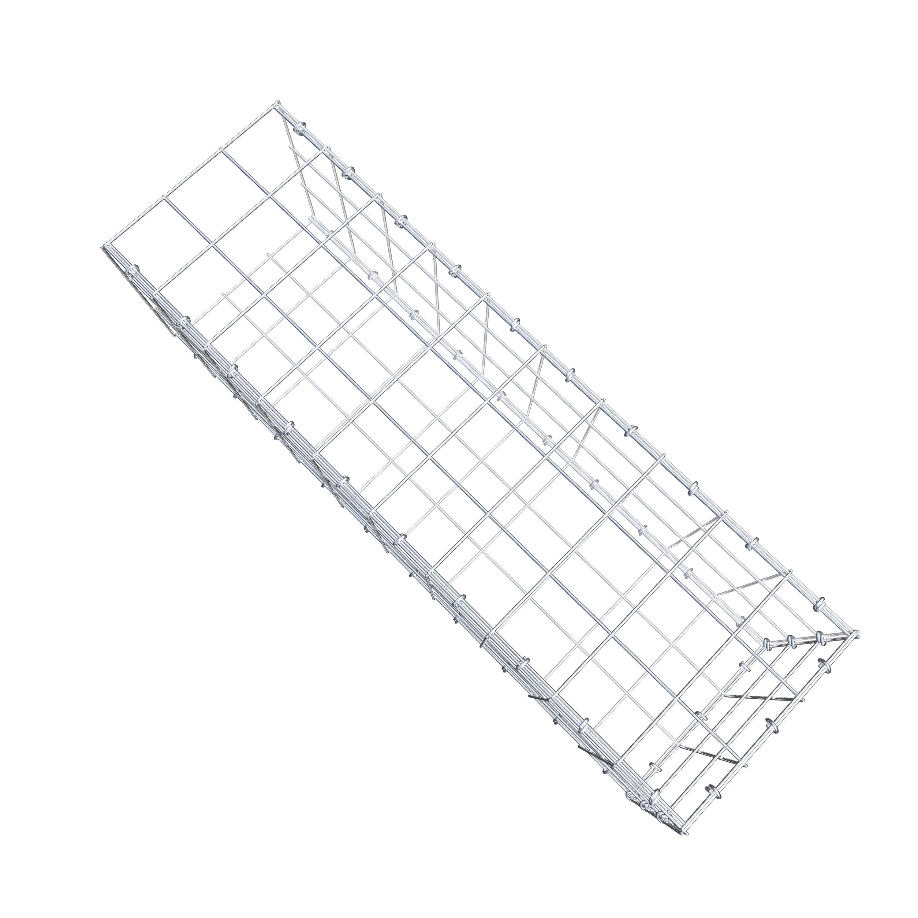 Gabion monté type 2 100 cm x 30 cm x 30 cm (L x H x P), maillage 10 cm x 10 cm, anneau en C