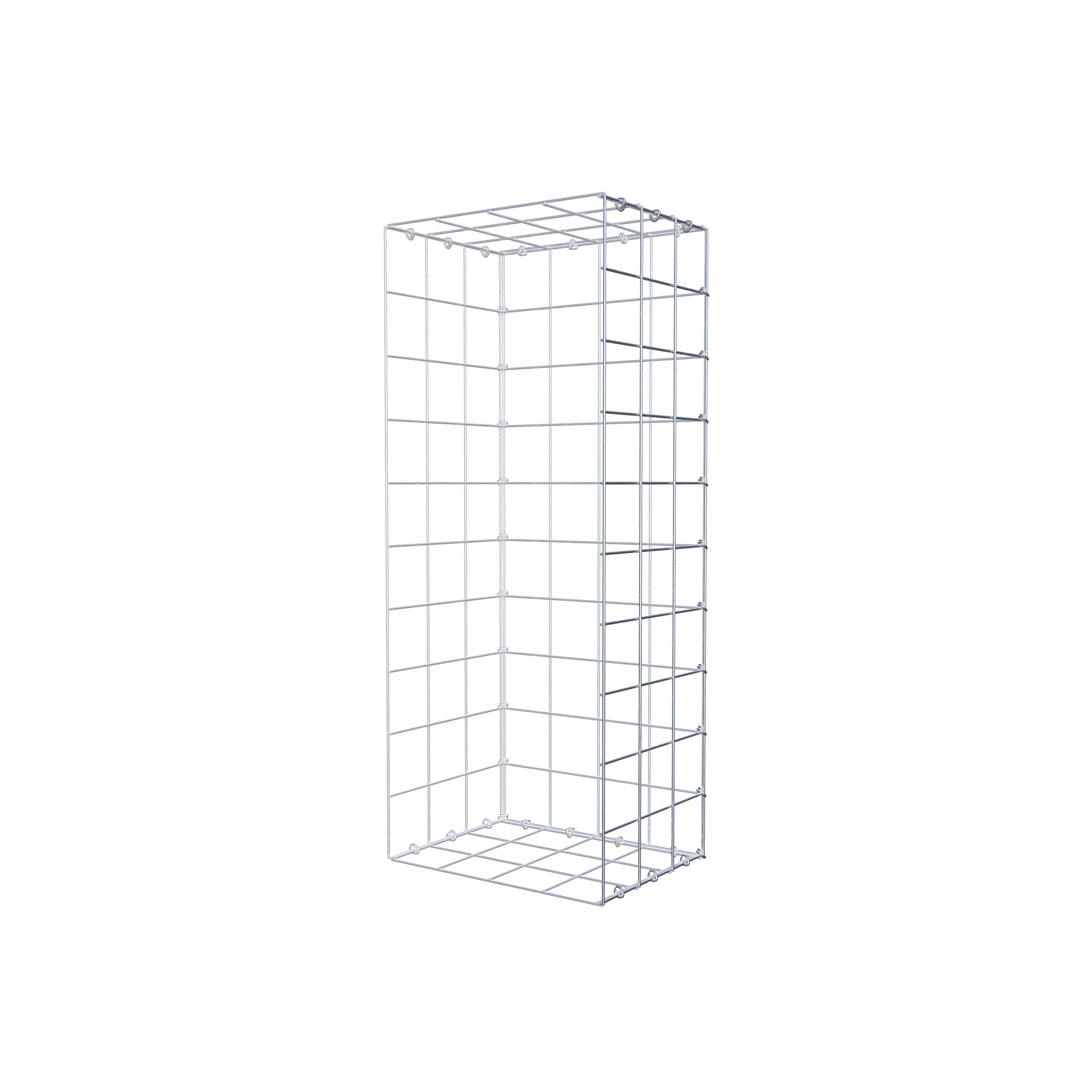 Gabion monté type 2 100 cm x 30 cm x 40 cm (L x H x P), maillage 10 cm x 10 cm, anneau en C