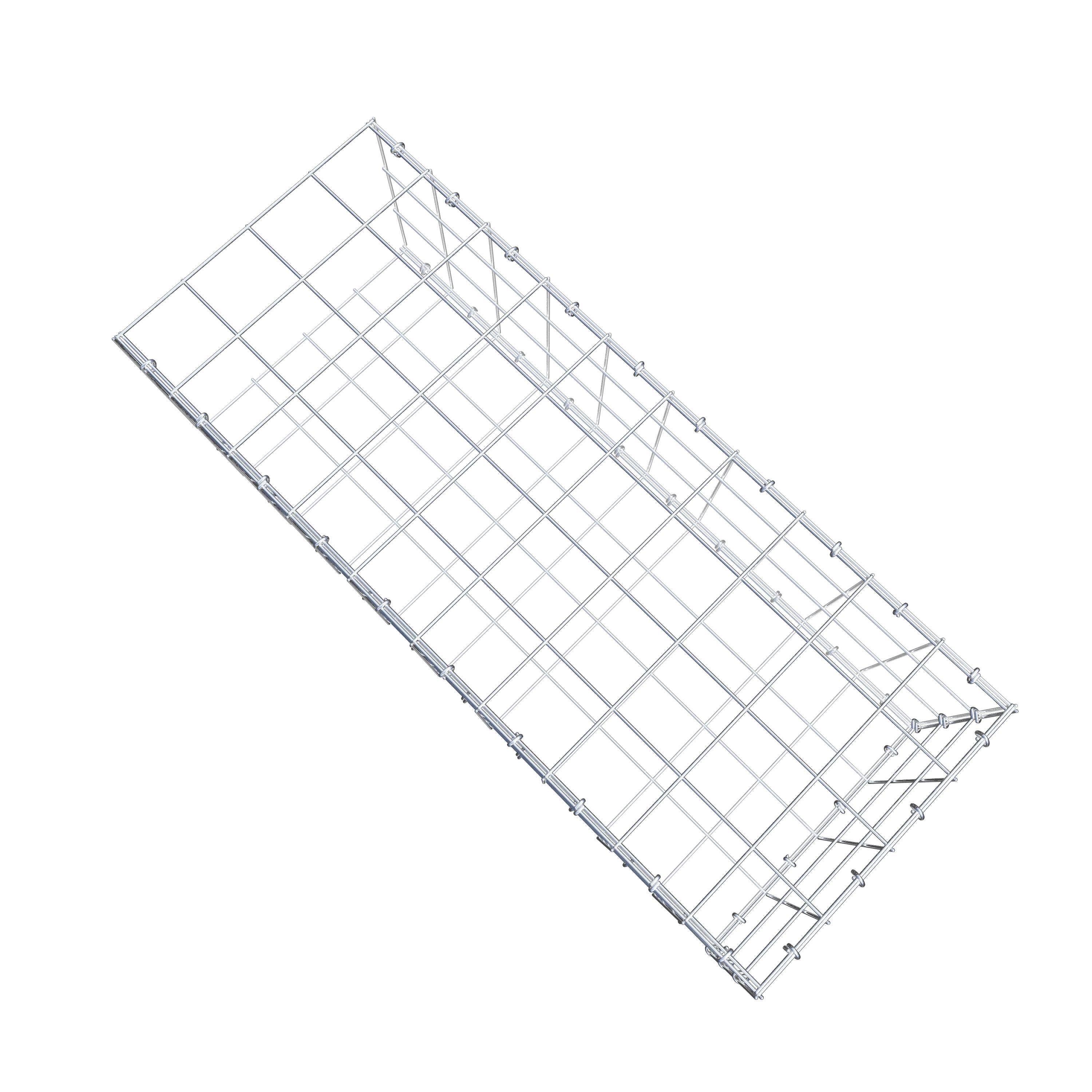 Gabion monté type 2 100 cm x 30 cm x 40 cm (L x H x P), maillage 10 cm x 10 cm, anneau en C