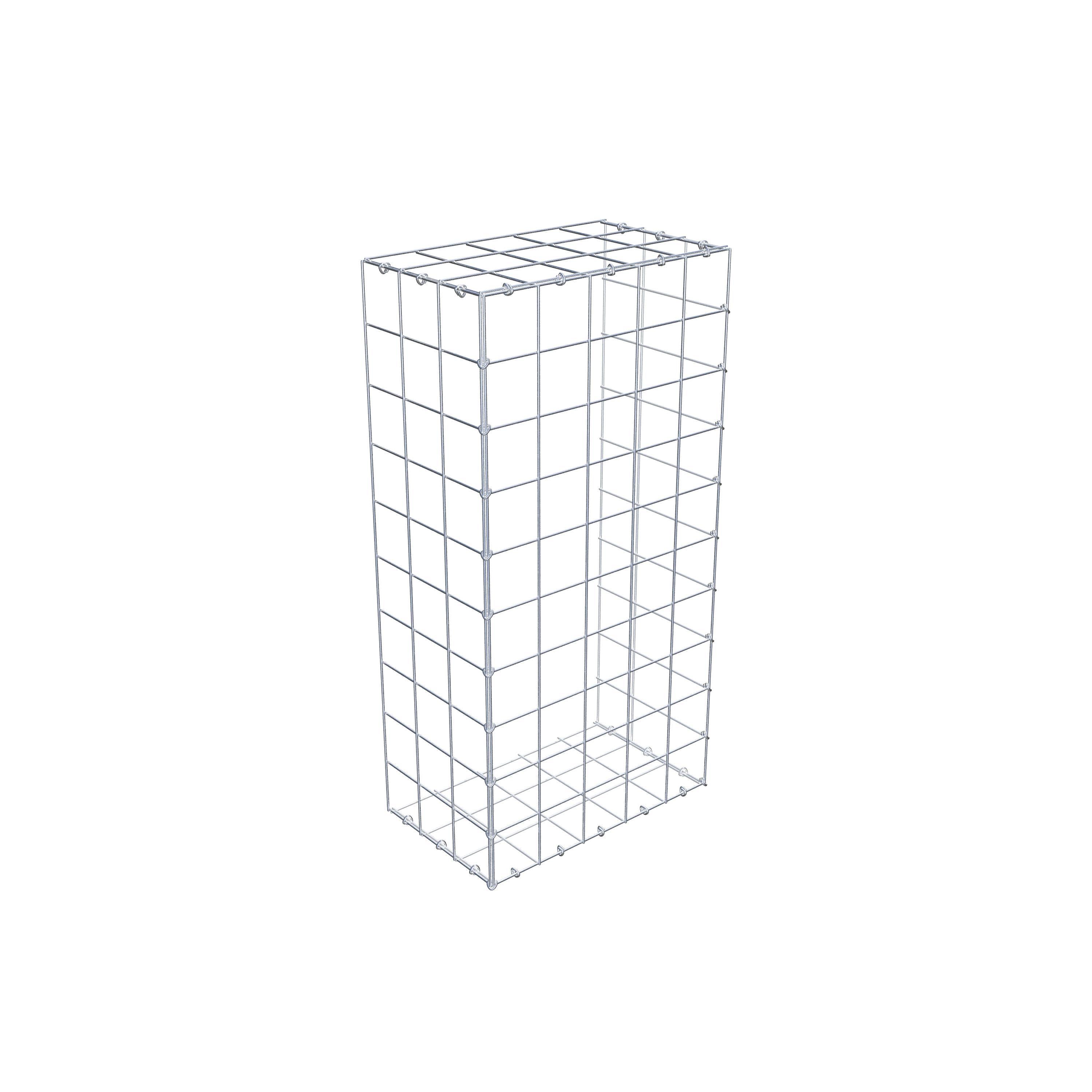 Gabion monté type 2 100 cm x 30 cm x 50 cm (L x H x P), maillage 10 cm x 10 cm, anneau en C