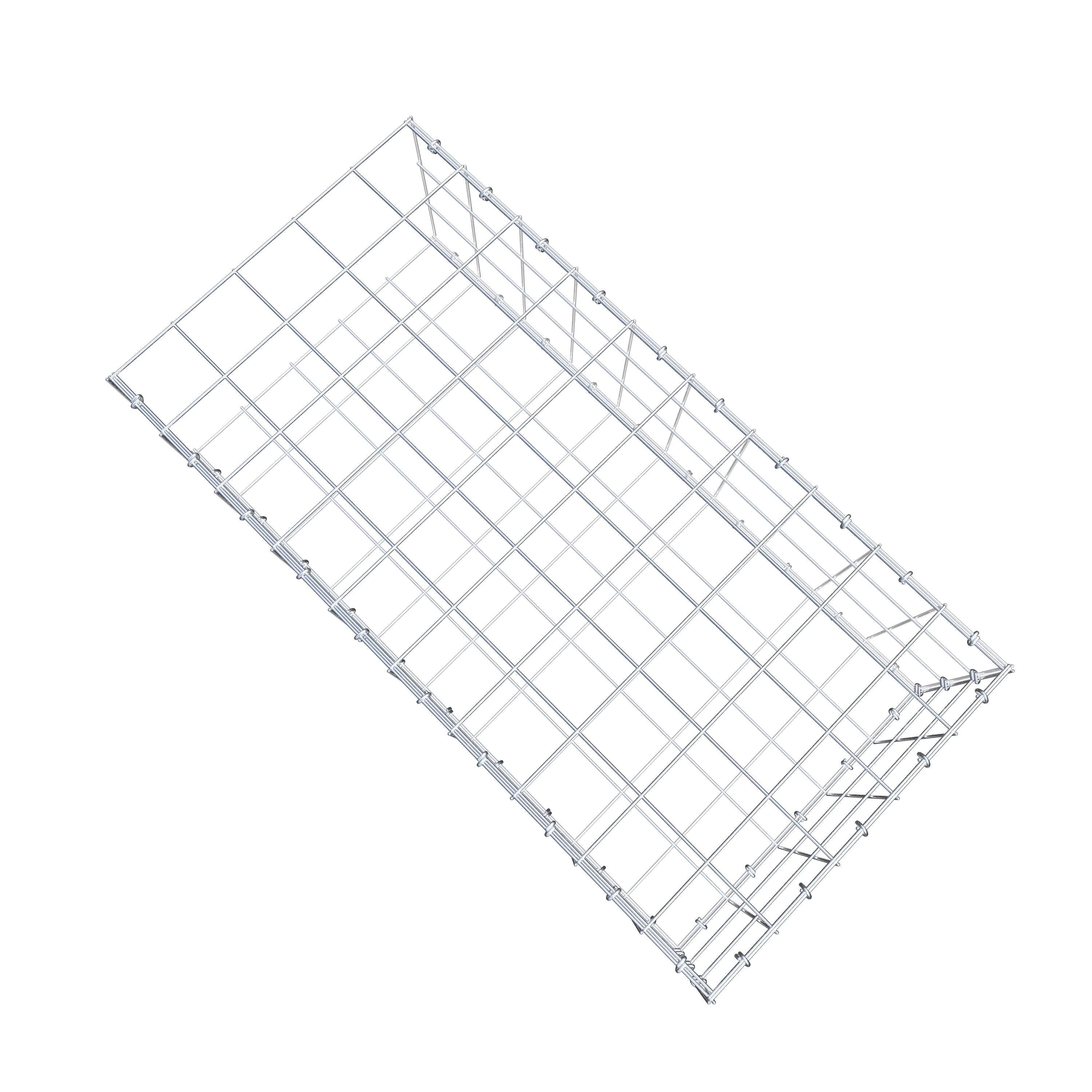 Gabion monté type 2 100 cm x 30 cm x 50 cm (L x H x P), maillage 10 cm x 10 cm, anneau en C